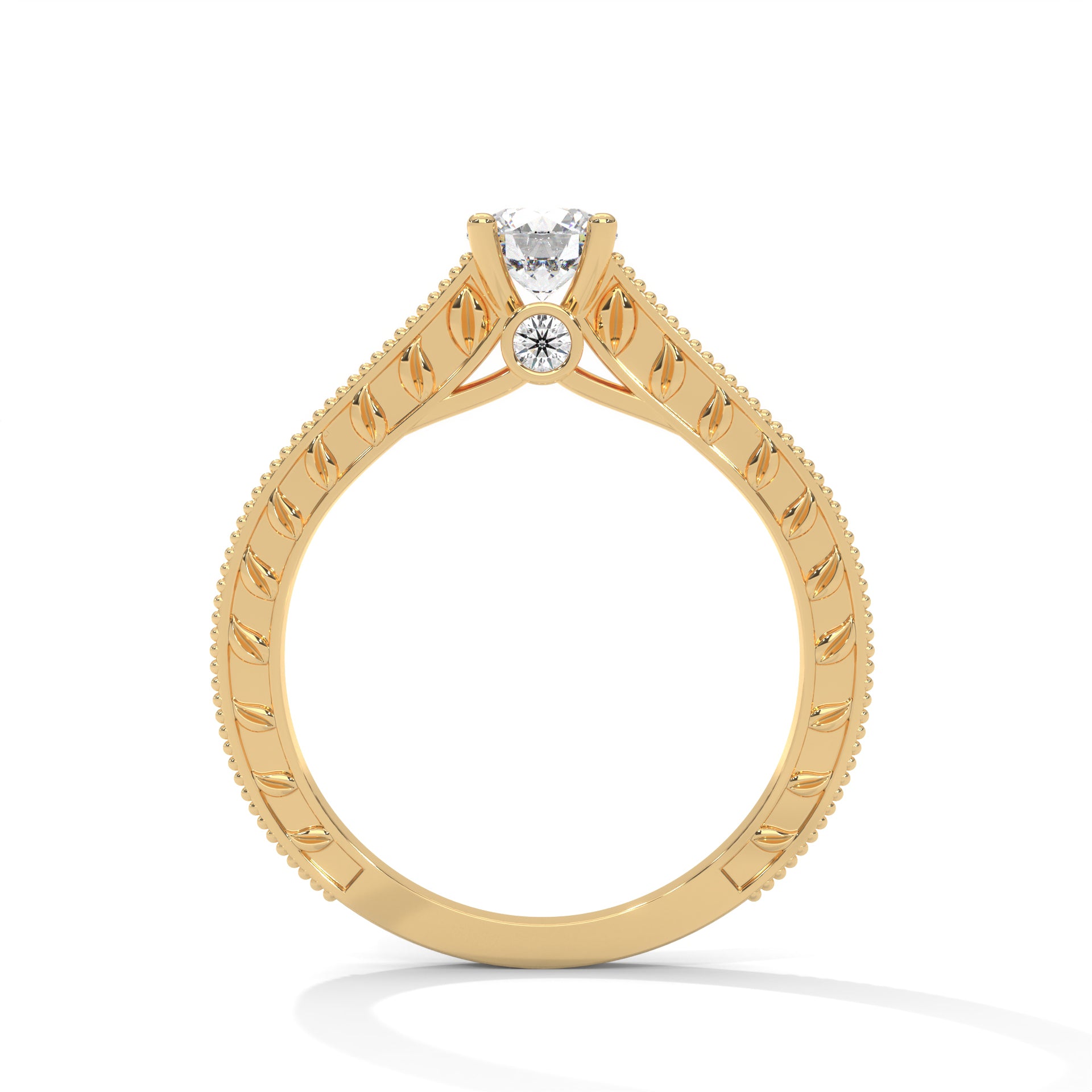 0.69 CTW Round Lab-Grown Diamond Engagement Ring | 14K & 18K Gold