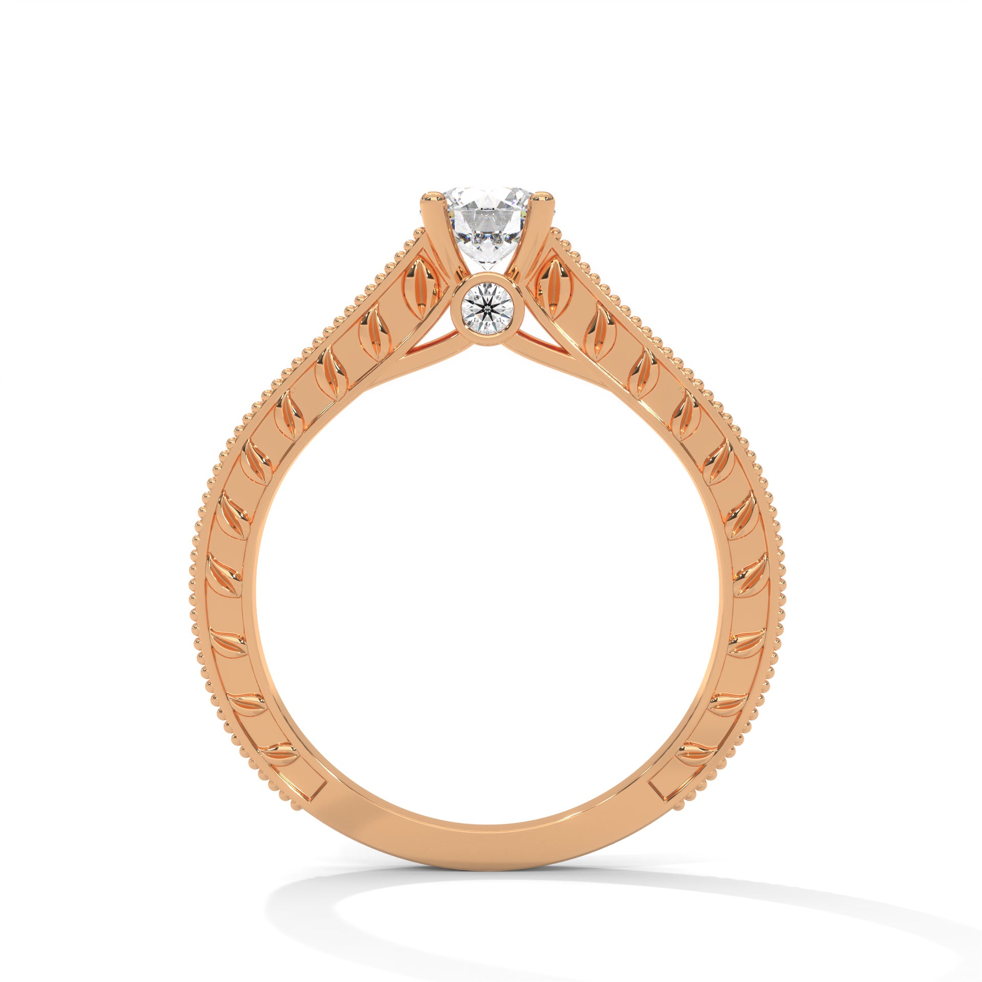 0.69 CTW Round Lab-Grown Diamond Engagement Ring | 14K & 18K Gold