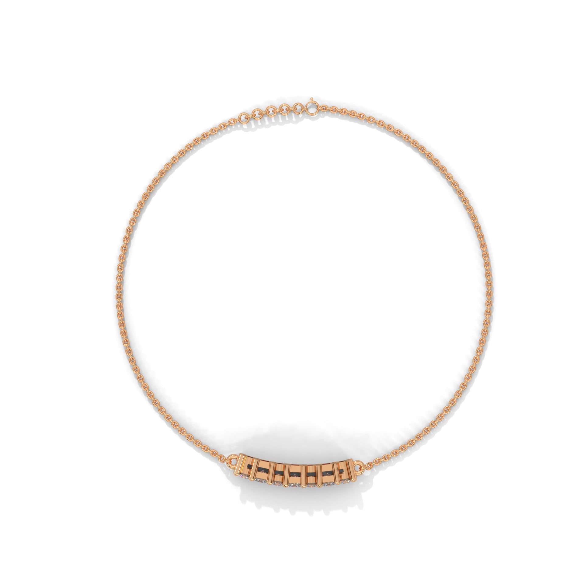 EternaGlow Princess-Cut Lab-Grown Diamond Gold Chain Bracelet | 0.28 CTW