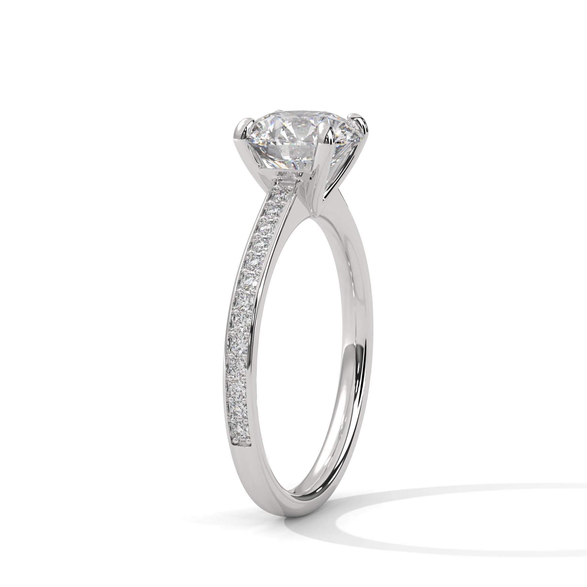 Celestial Bloom 1.71 CTW Round Lab-Grown Diamond Engagement Ring | E-VS1