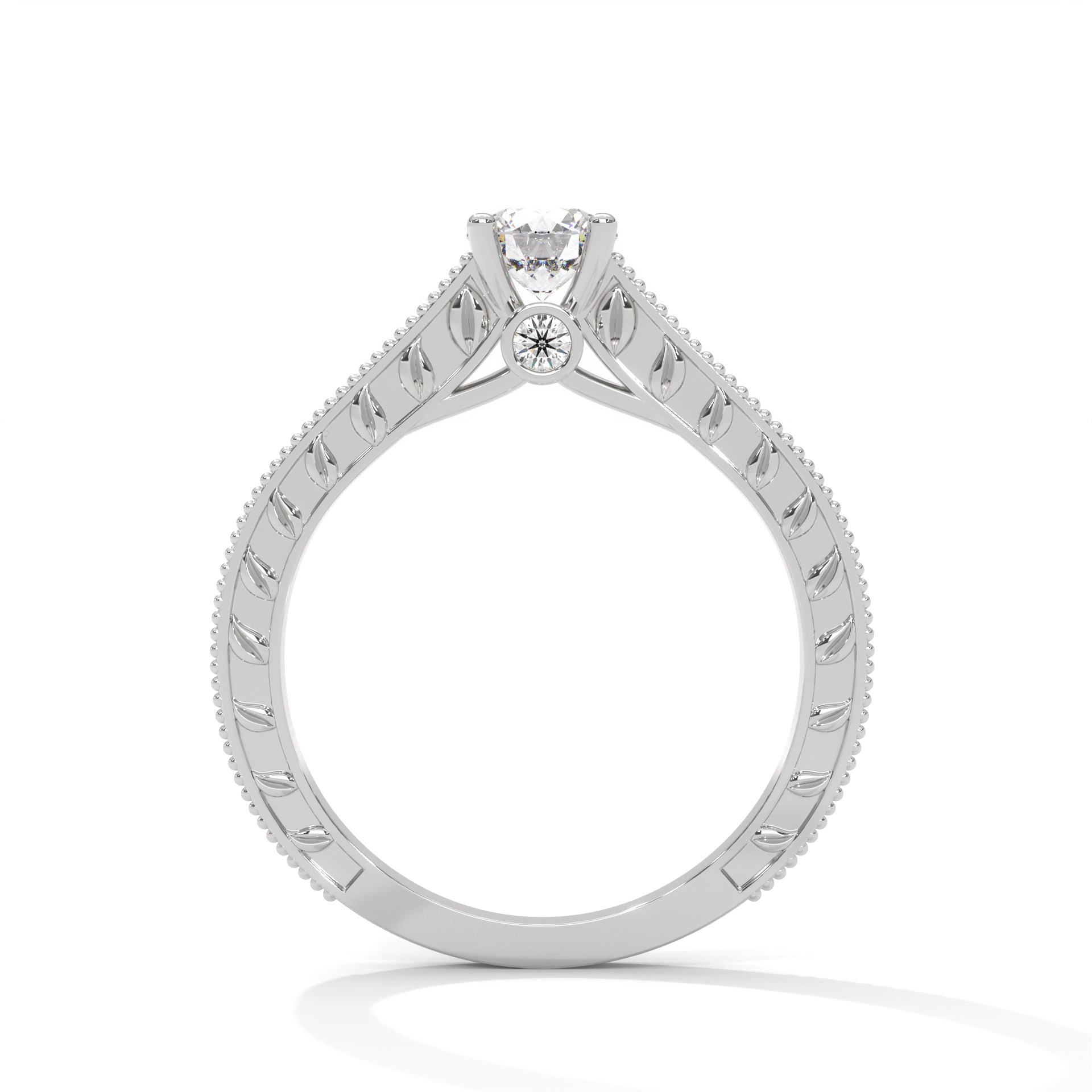 0.69 CTW Round Lab-Grown Diamond Engagement Ring | 14K & 18K Gold