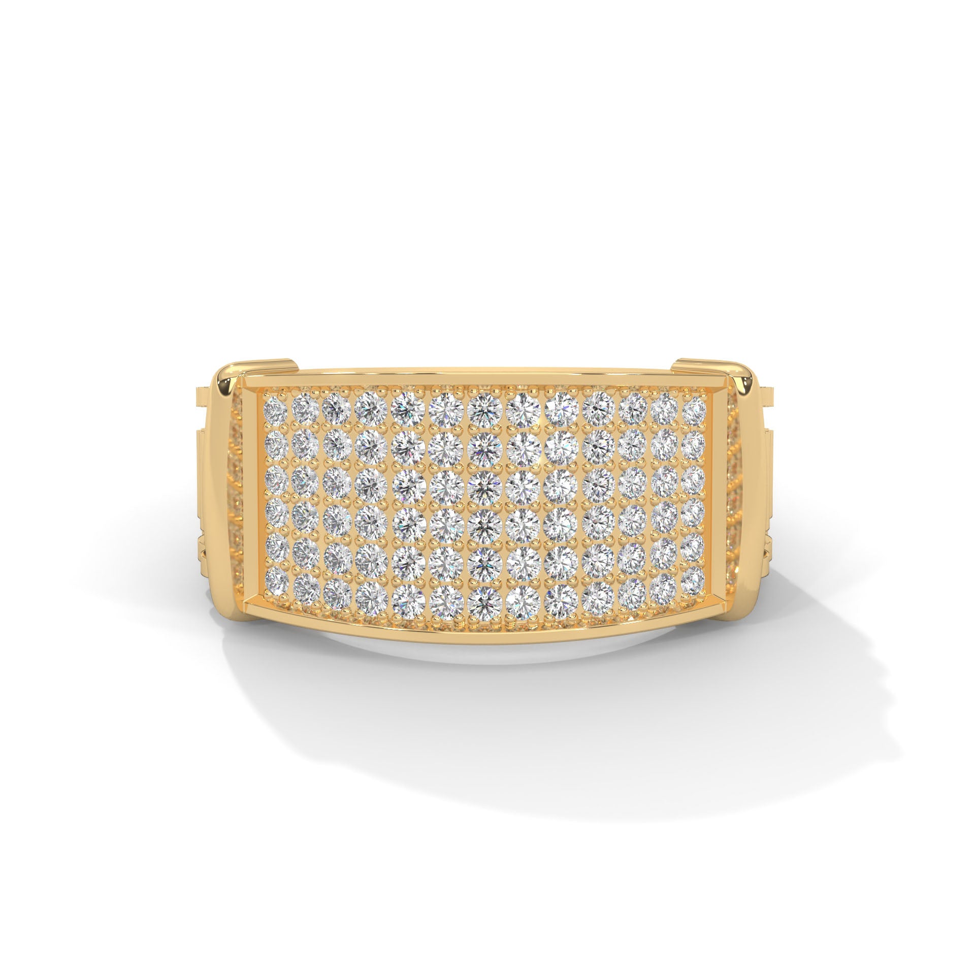 Dominion 0.84 CTW Round Lab-Grown Diamond Rectangular Men's Ring