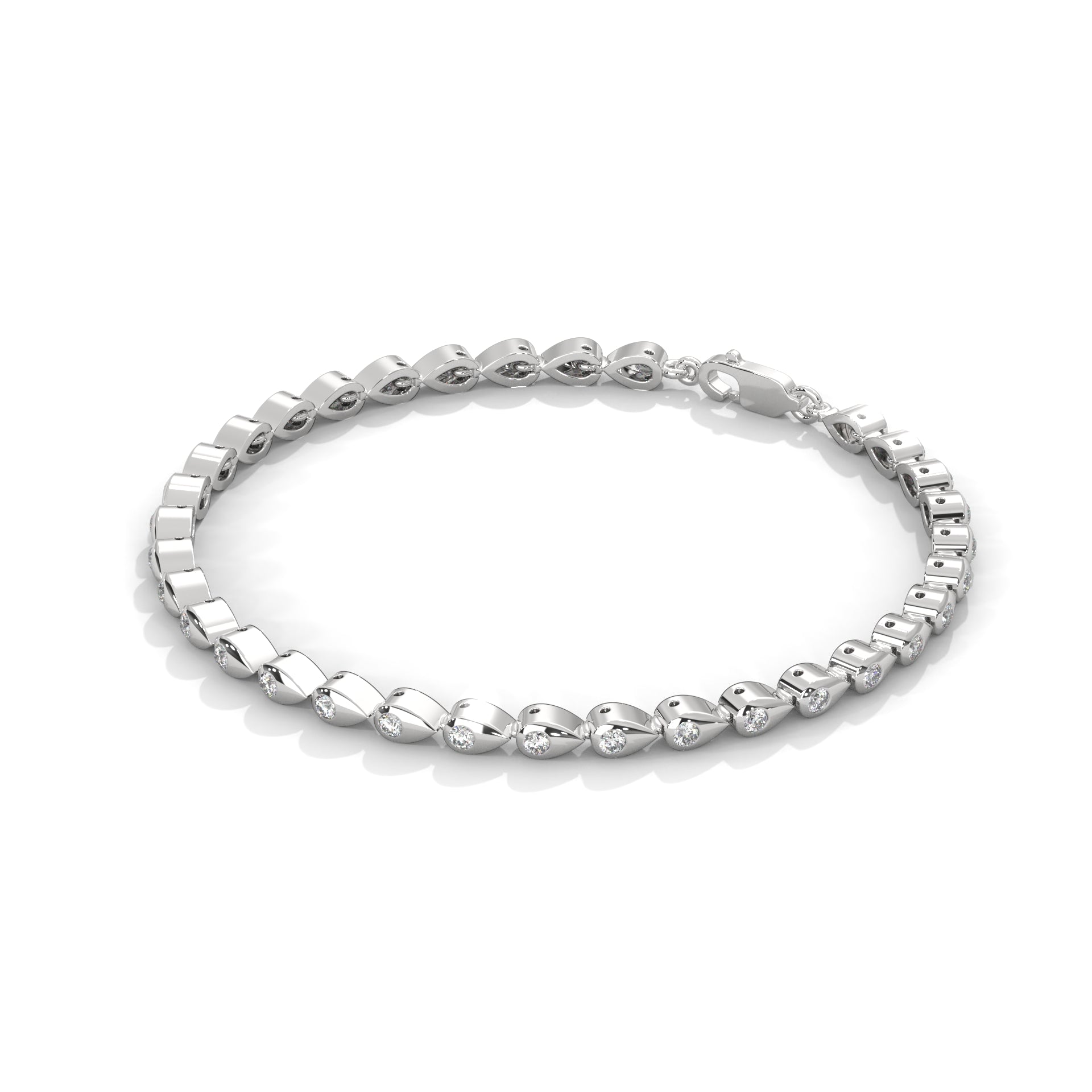 InfinityGlow Round-Cut Lab-Grown Diamond Gold Bracelet | 1.19 CTW