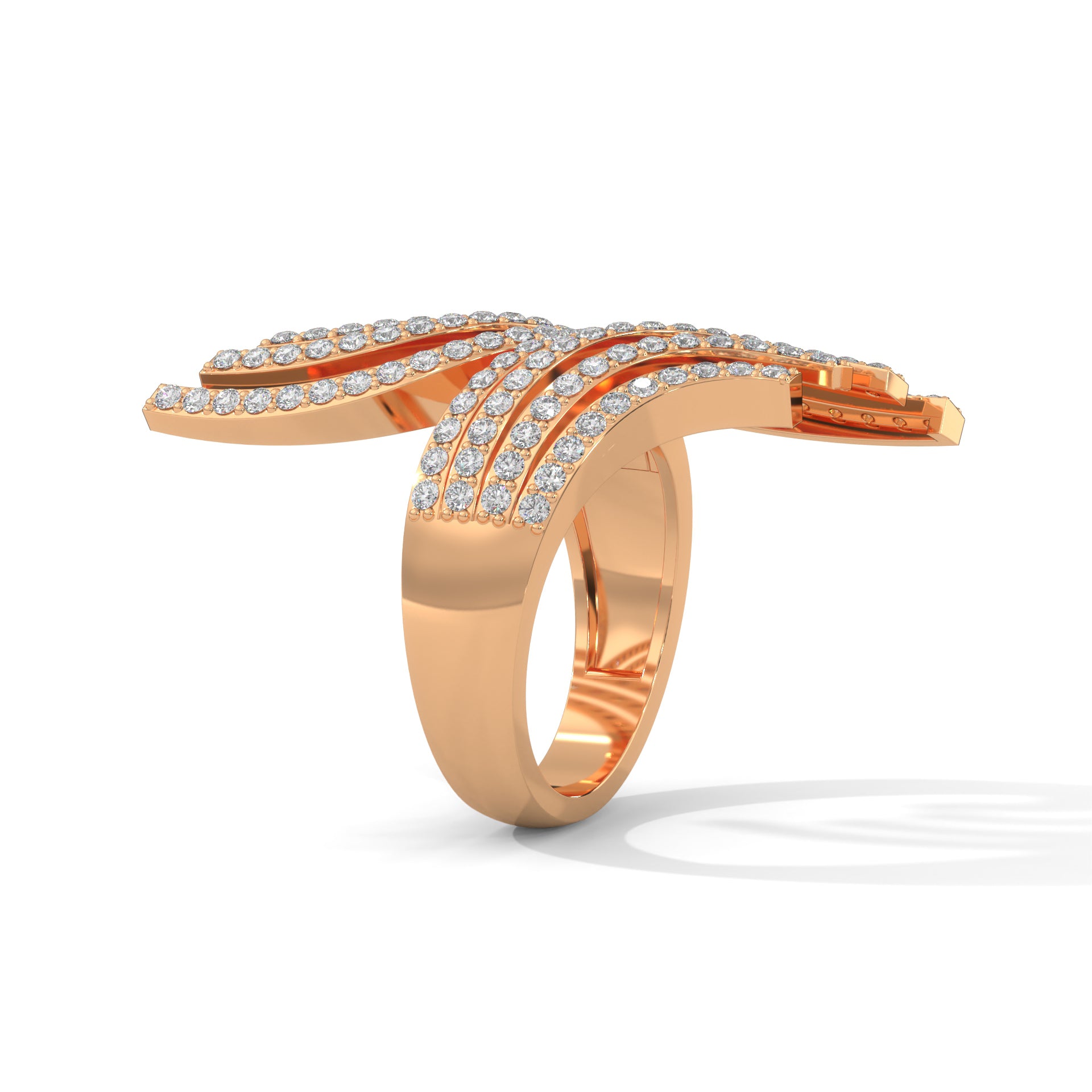 AuroraFlare 1.20 CTW Lab-Grown Diamond Statement Ring | 14K & 18K Gold