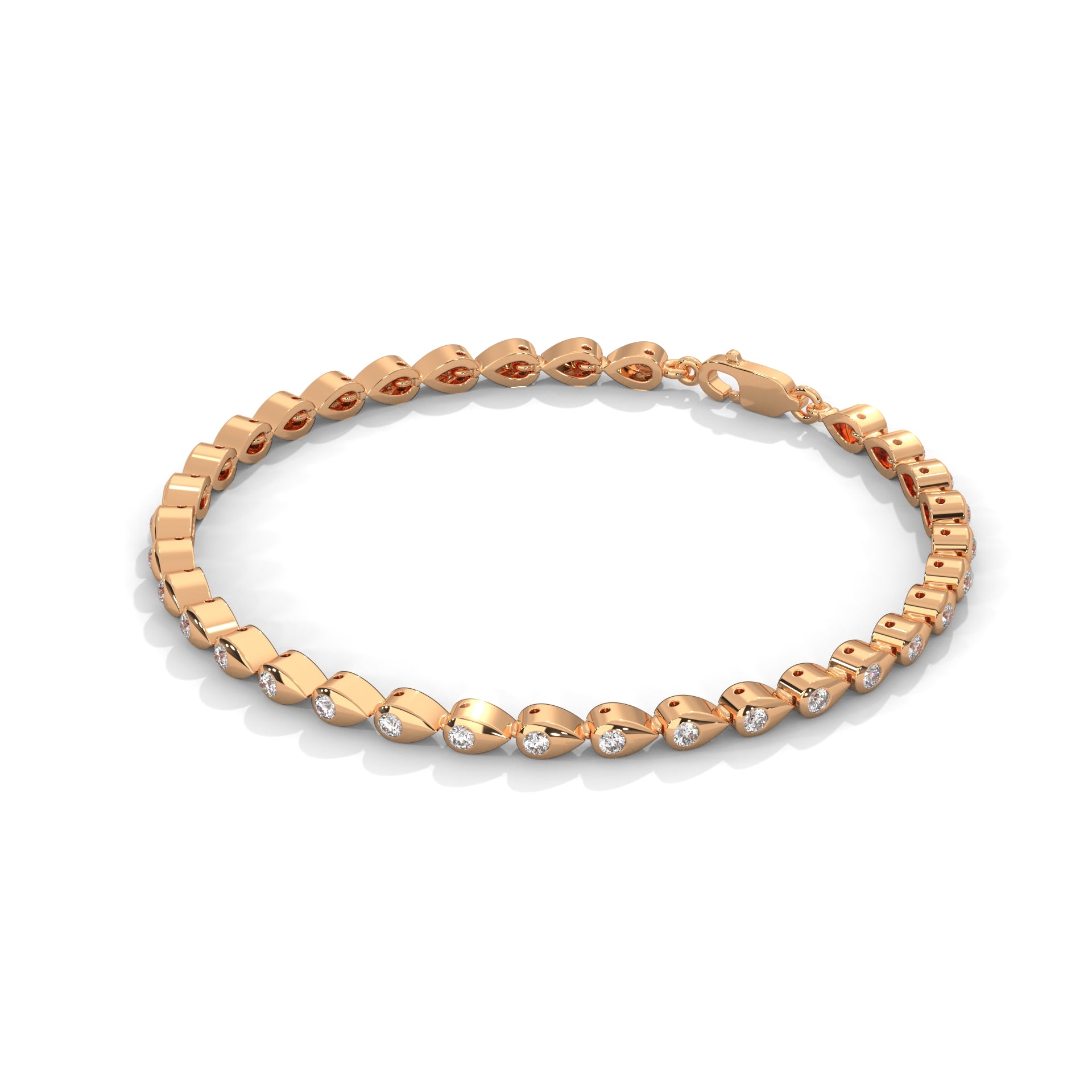InfinityGlow Round-Cut Lab-Grown Diamond Gold Bracelet | 1.19 CTW