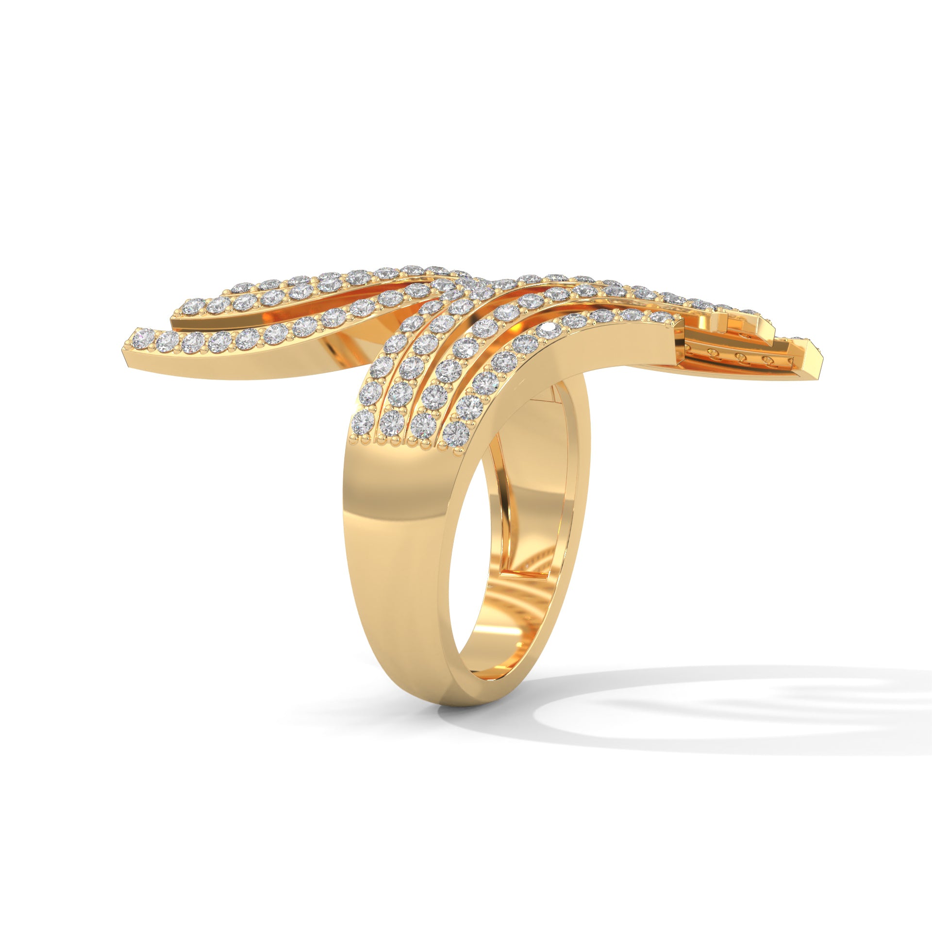 AuroraFlare 1.20 CTW Lab-Grown Diamond Statement Ring | 14K & 18K Gold