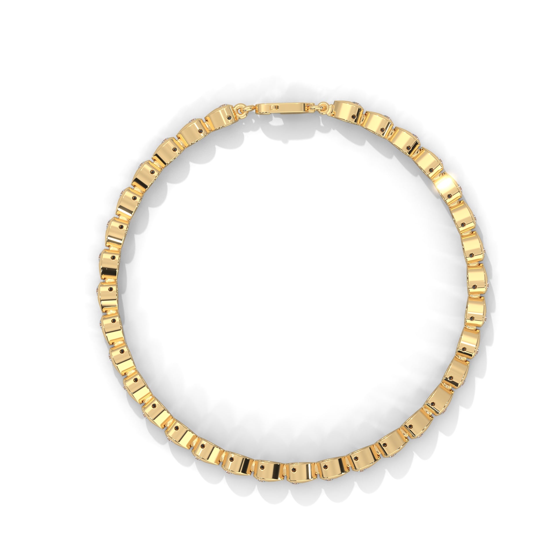 InfinityGlow Round-Cut Lab-Grown Diamond Gold Bracelet | 1.19 CTW