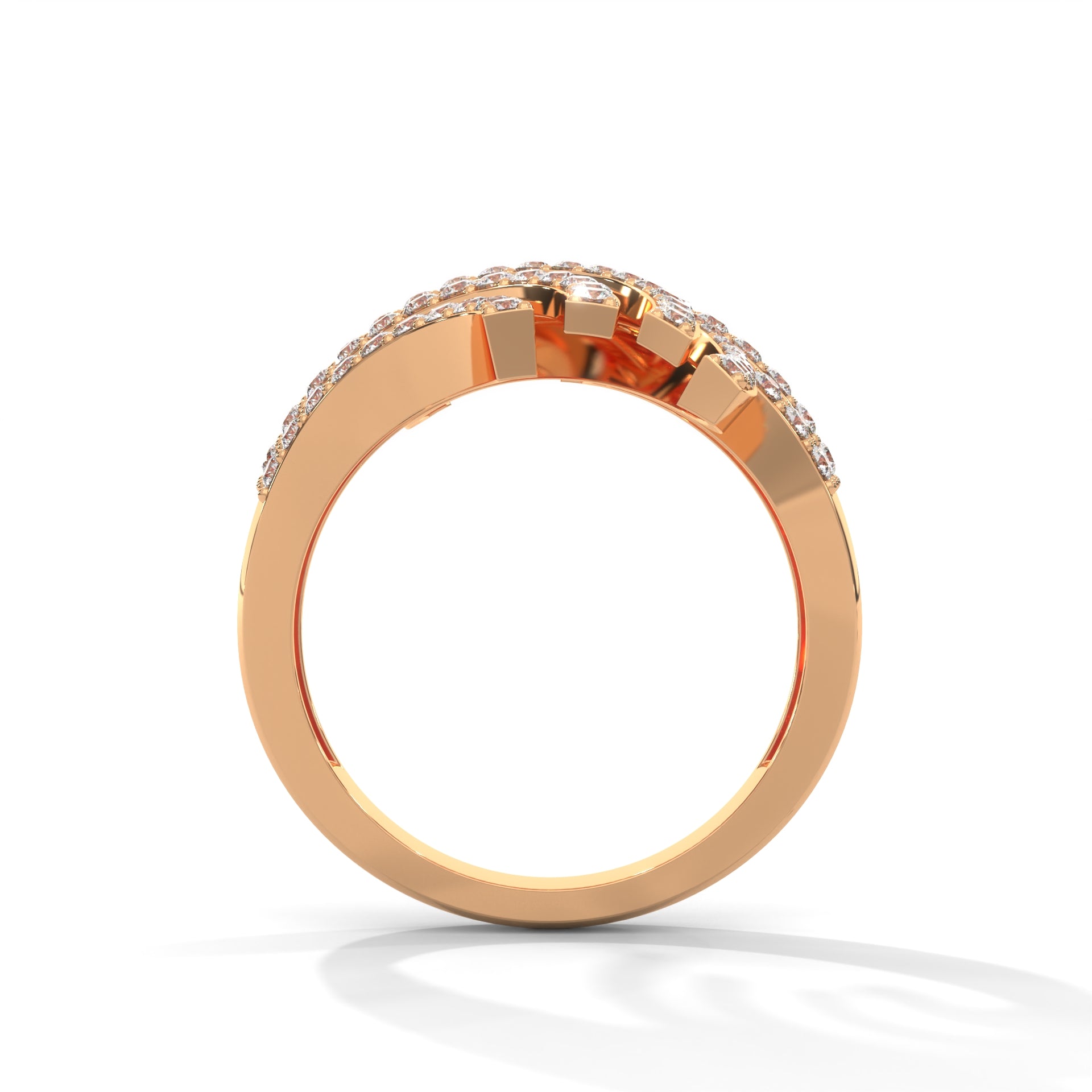 AuroraFlare 1.20 CTW Lab-Grown Diamond Statement Ring | 14K & 18K Gold