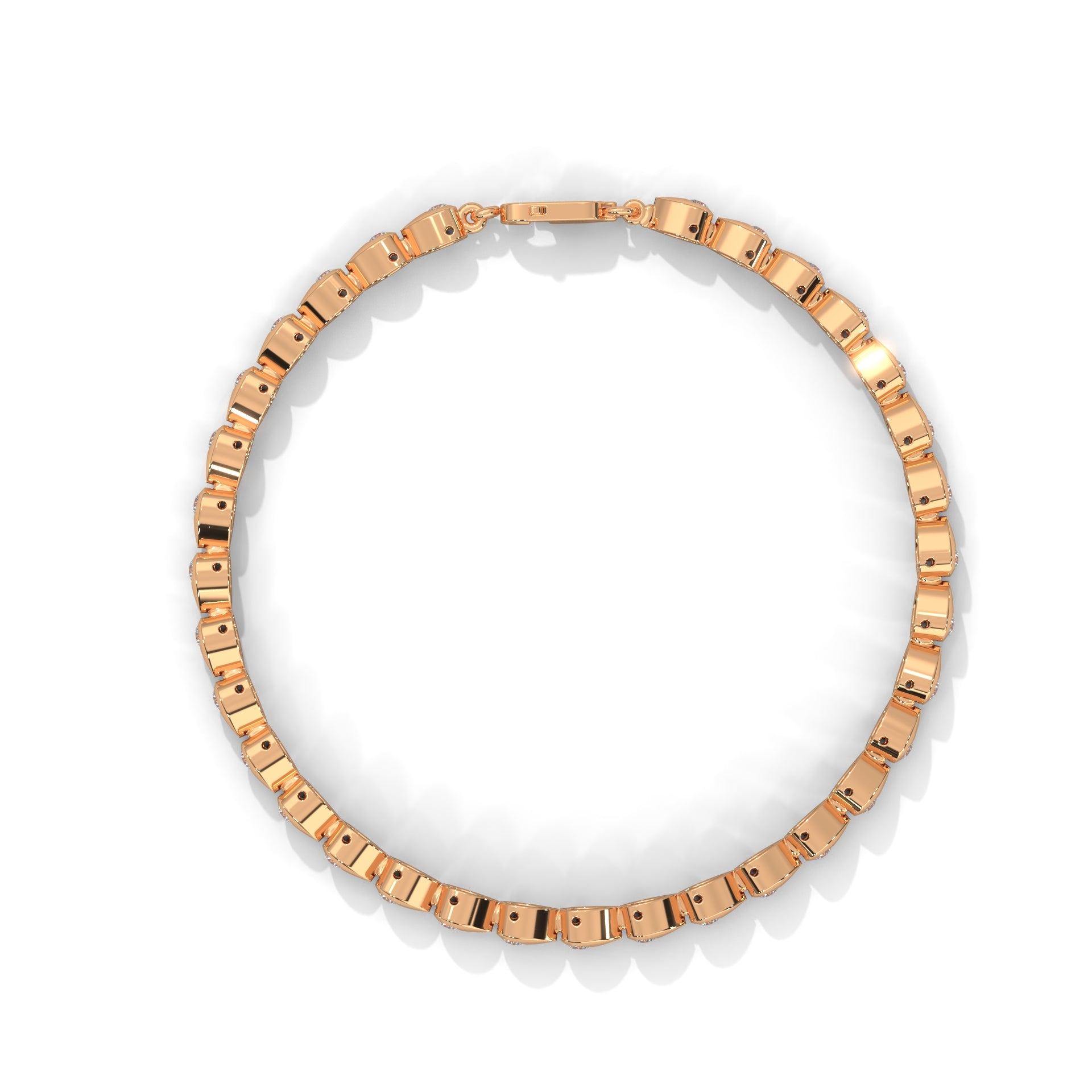 InfinityGlow Round-Cut Lab-Grown Diamond Gold Bracelet | 1.19 CTW
