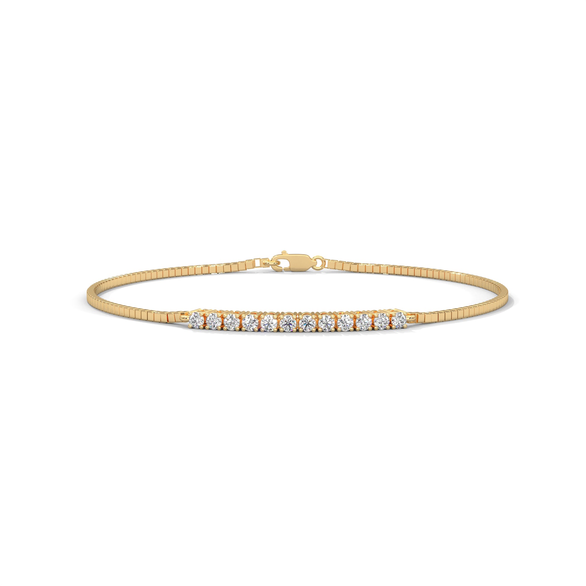 BrilliaBar Round-Cut Lab-Grown Diamond Gold Bracelet | 0.42 CTW