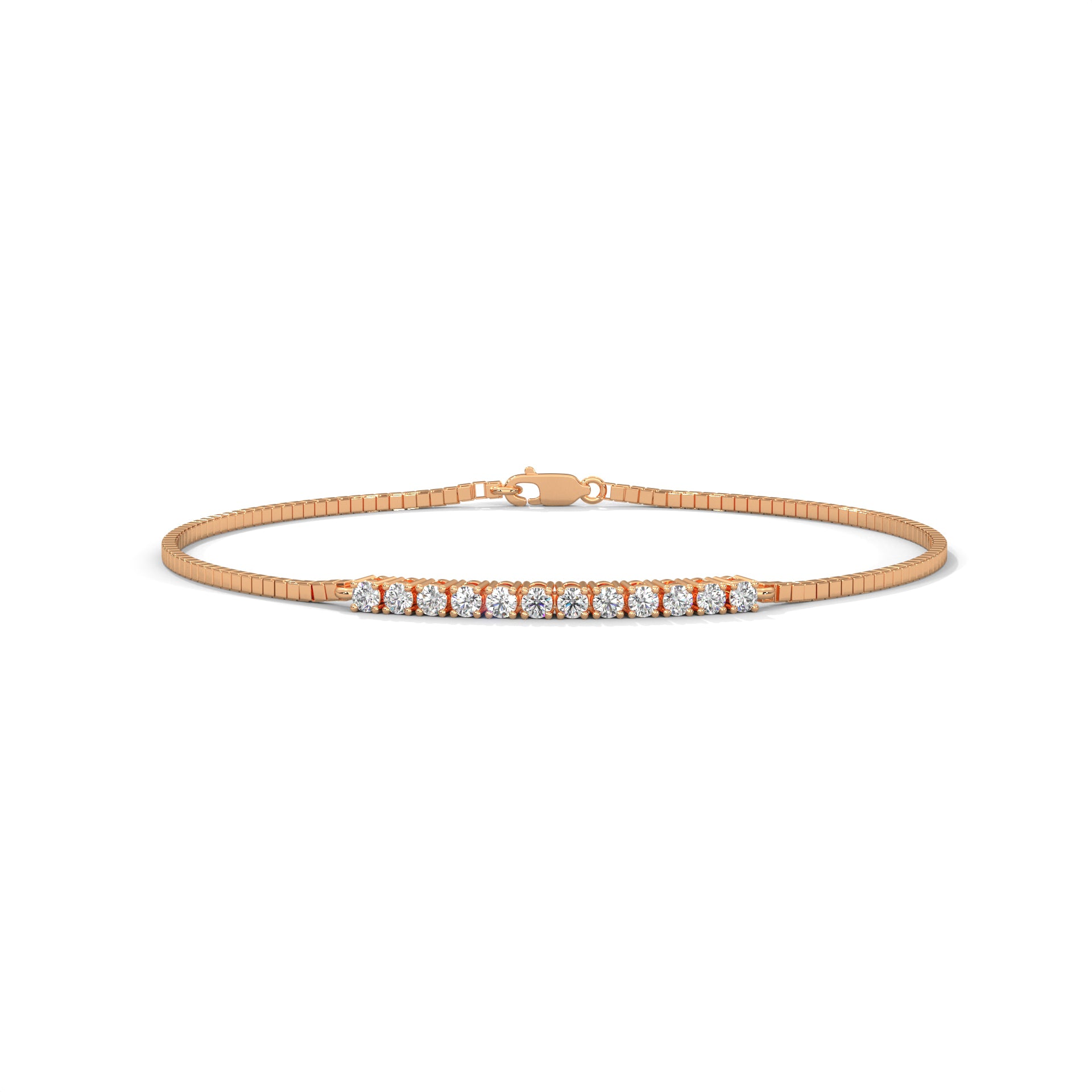 BrilliaBar Round-Cut Lab-Grown Diamond Gold Bracelet | 0.42 CTW
