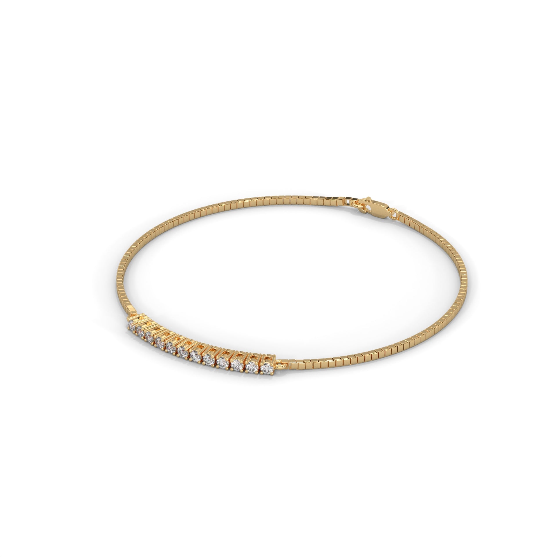 BrilliaBar Round-Cut Lab-Grown Diamond Gold Bracelet | 0.42 CTW
