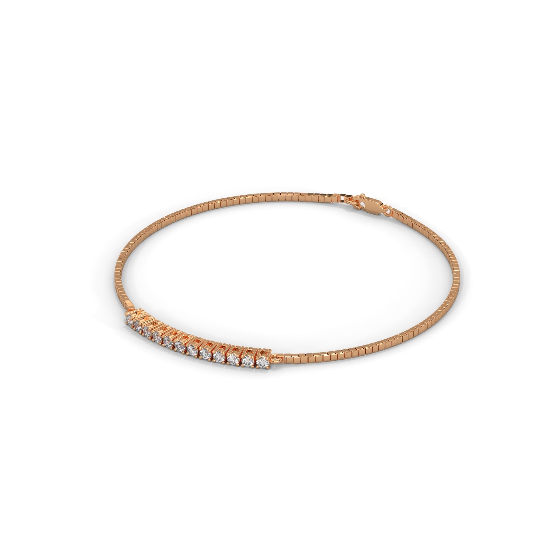 BrilliaBar Round-Cut Lab-Grown Diamond Gold Bracelet | 0.42 CTW