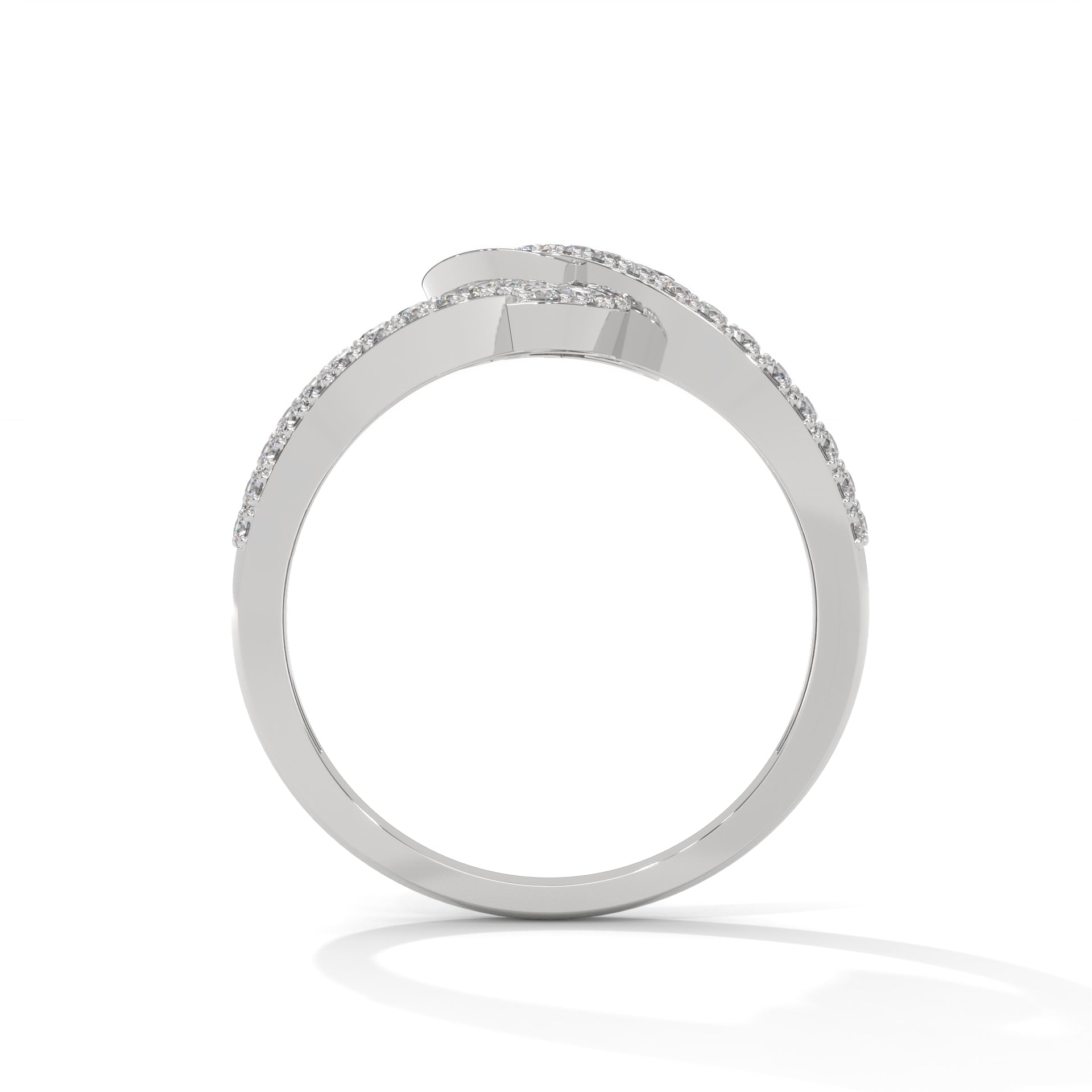 FloraLuxe 0.66 CTW Lab-Grown Diamond Leaf Ring | 14K & 18K Gold