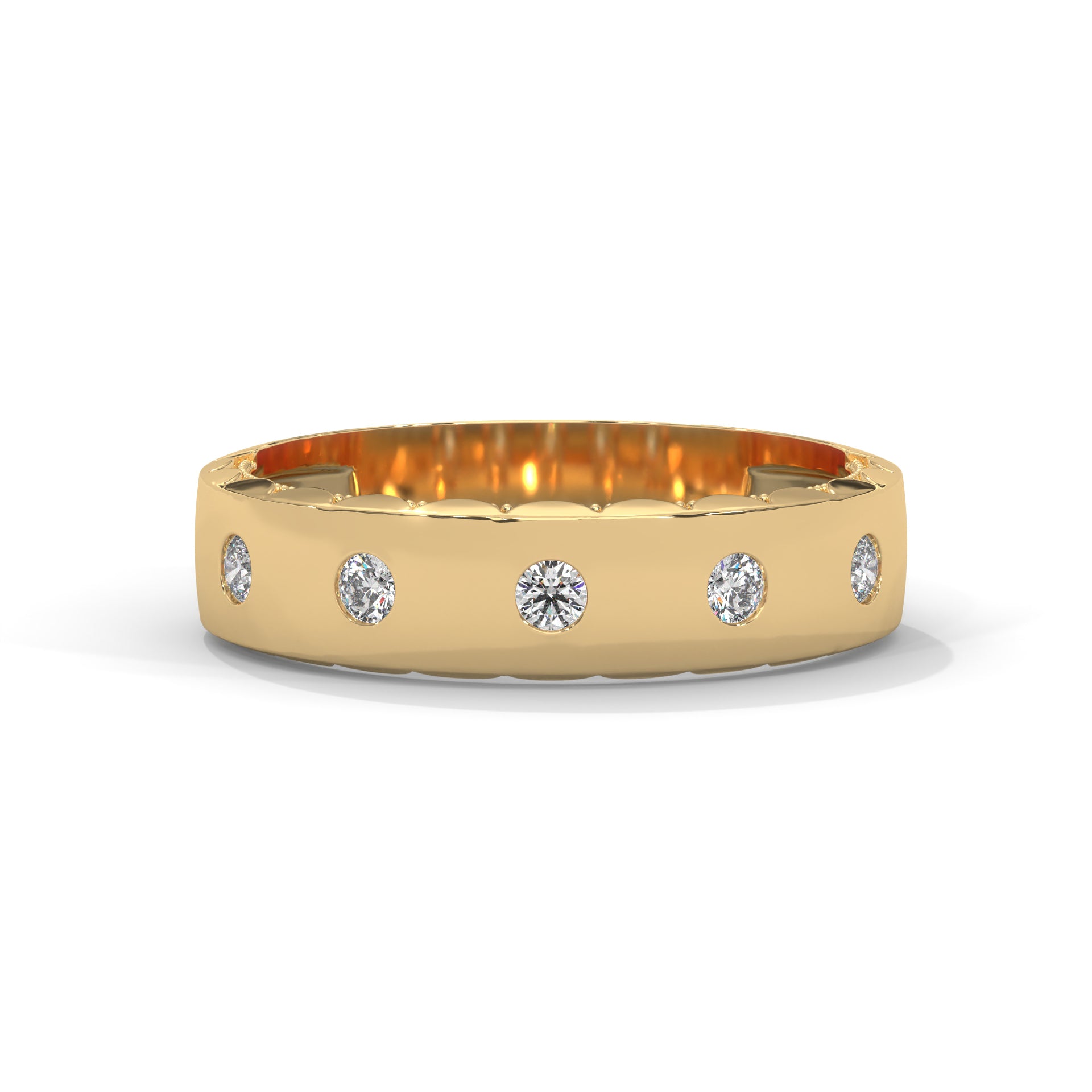 The Modern Harmony 0.18 CTW Round-Cut Diamond Ladies' Ring | 14K/18K Gold
