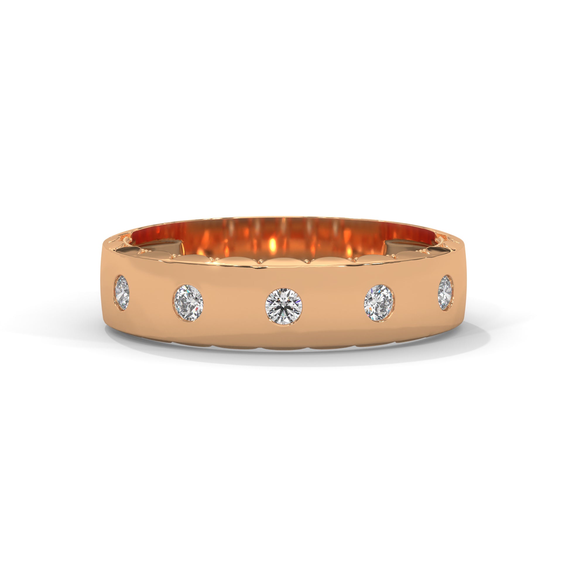 The Modern Harmony 0.18 CTW Round-Cut Diamond Ladies' Ring | 14K/18K Gold