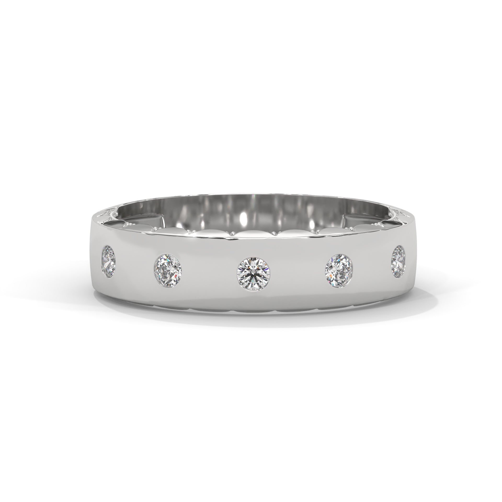 The Modern Harmony 0.18 CTW Round-Cut Diamond Ladies' Ring | 14K/18K Gold