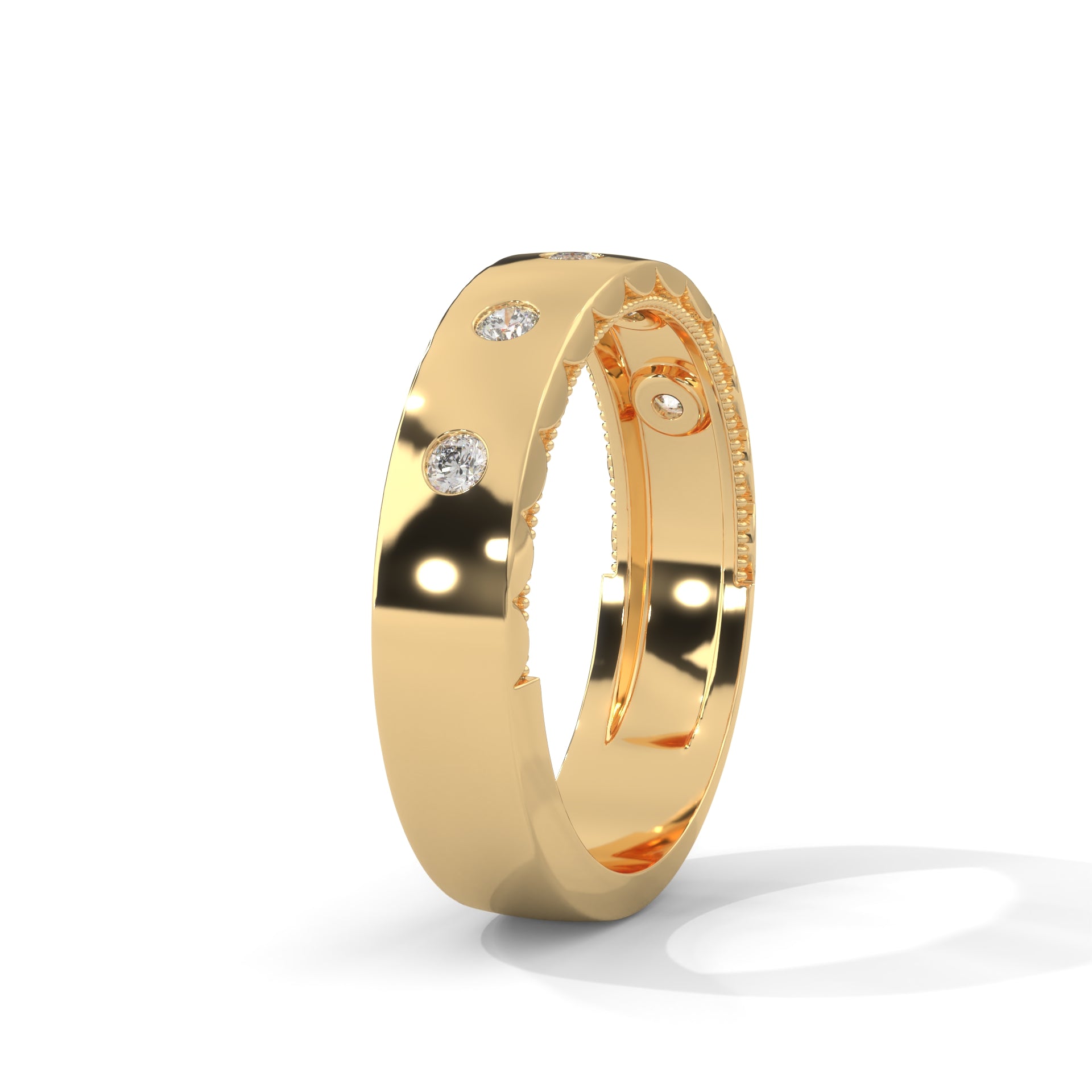The Modern Harmony 0.18 CTW Round-Cut Diamond Ladies' Ring | 14K/18K Gold