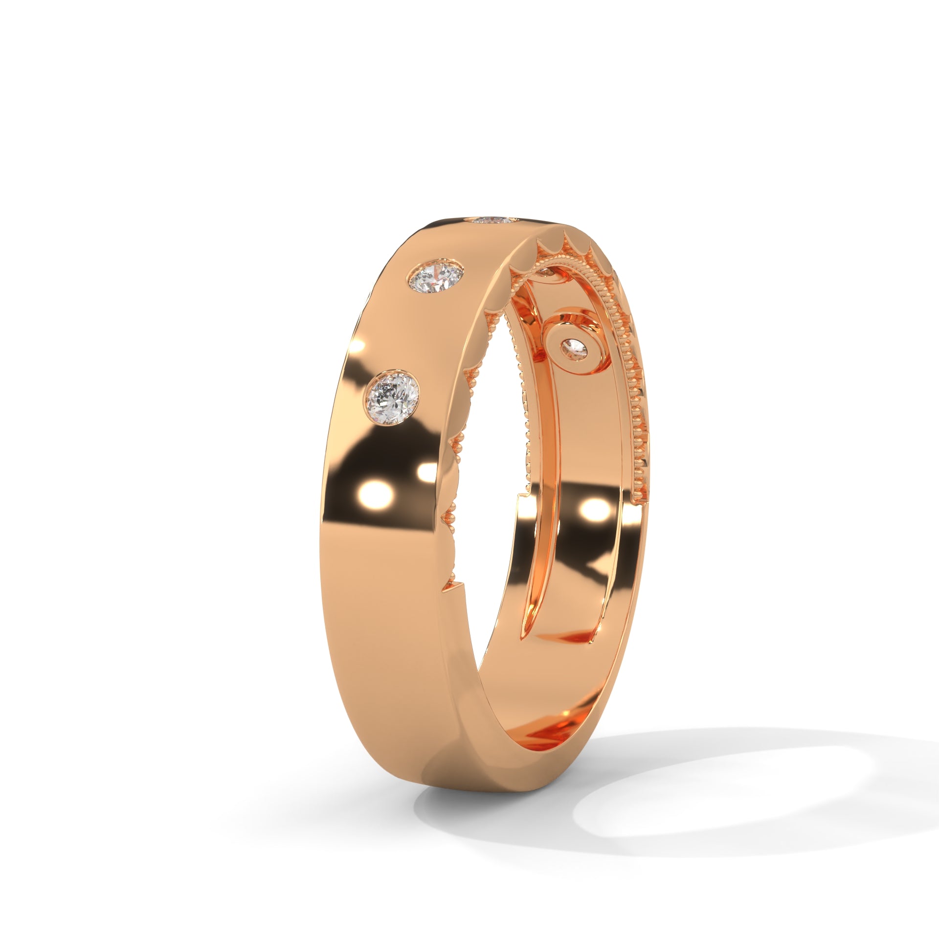 The Modern Harmony 0.18 CTW Round-Cut Diamond Ladies' Ring | 14K/18K Gold