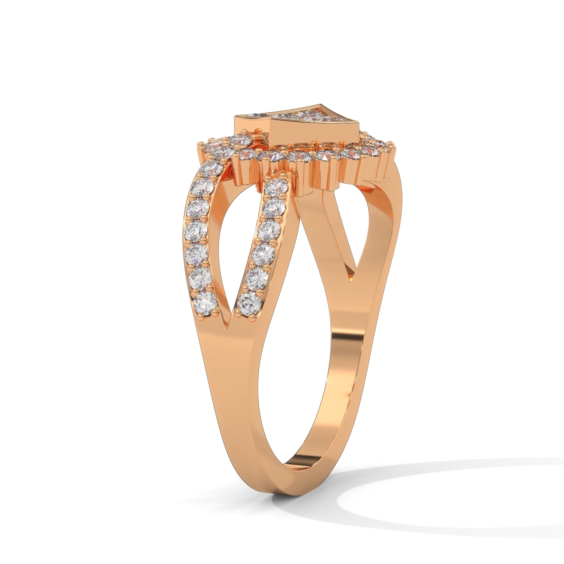 RegalSquare 1.02 CTW Princess & Round Lab-Grown Diamond Ring | 14K & 18K Gold
