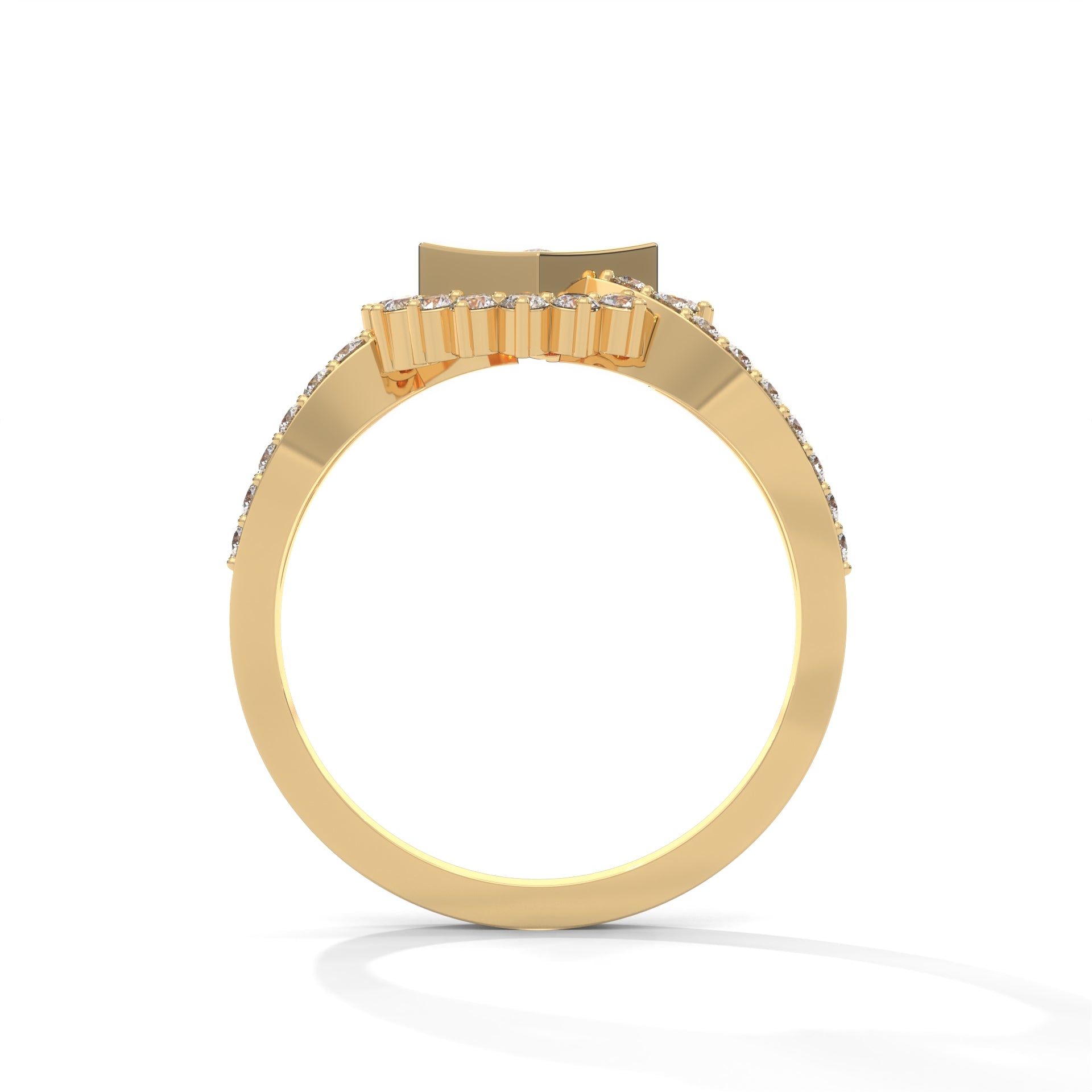 RegalSquare 1.02 CTW Princess & Round Lab-Grown Diamond Ring | 14K & 18K Gold