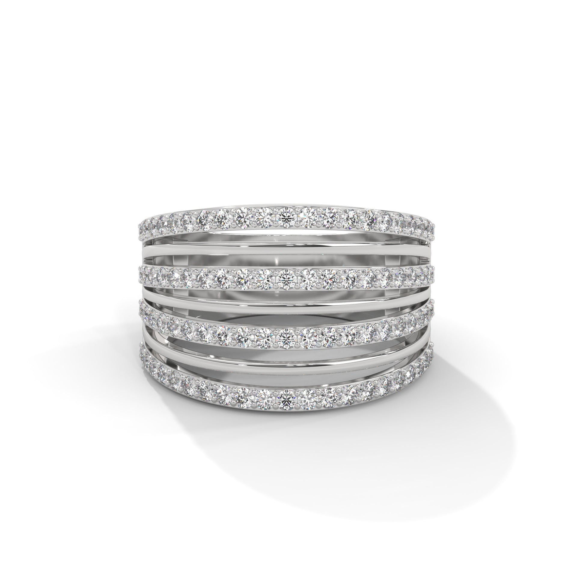 StrataLuxe 0.84 CTW Lab-Grown Diamond Multi-Band Ring | 14K & 18K Gold