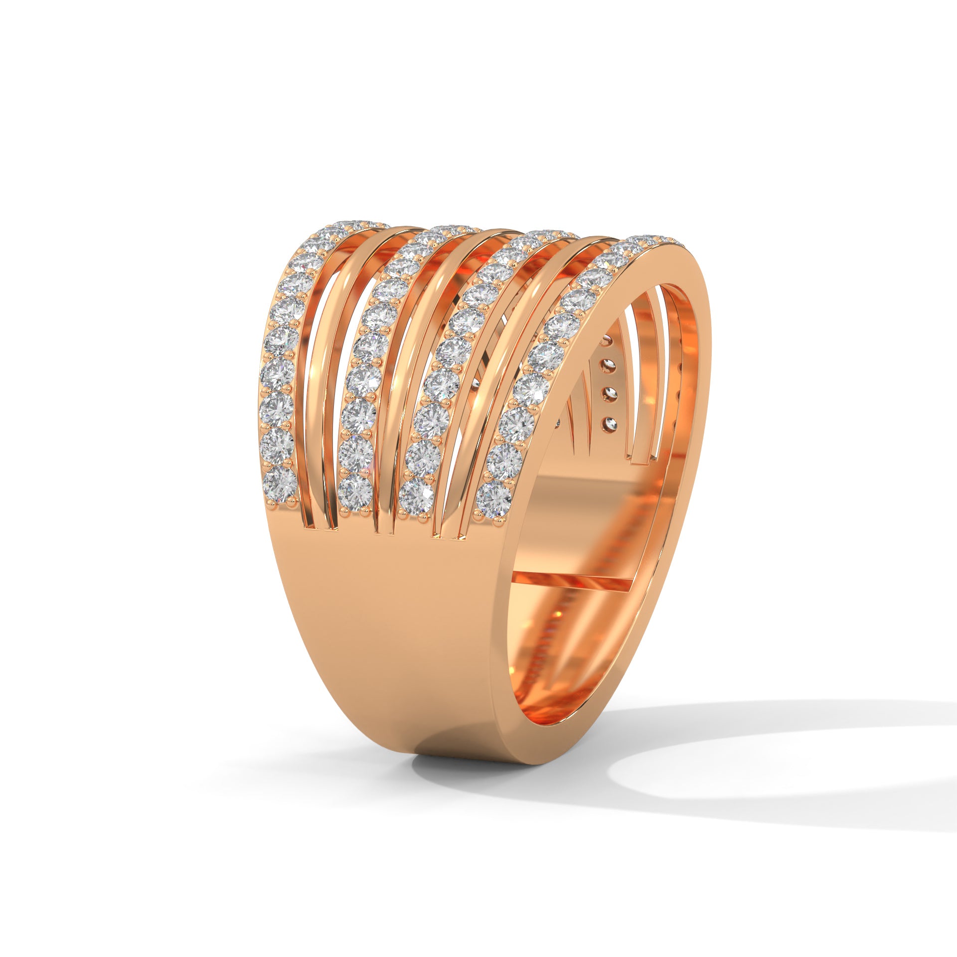 StrataLuxe 0.84 CTW Lab-Grown Diamond Multi-Band Ring | 14K & 18K Gold