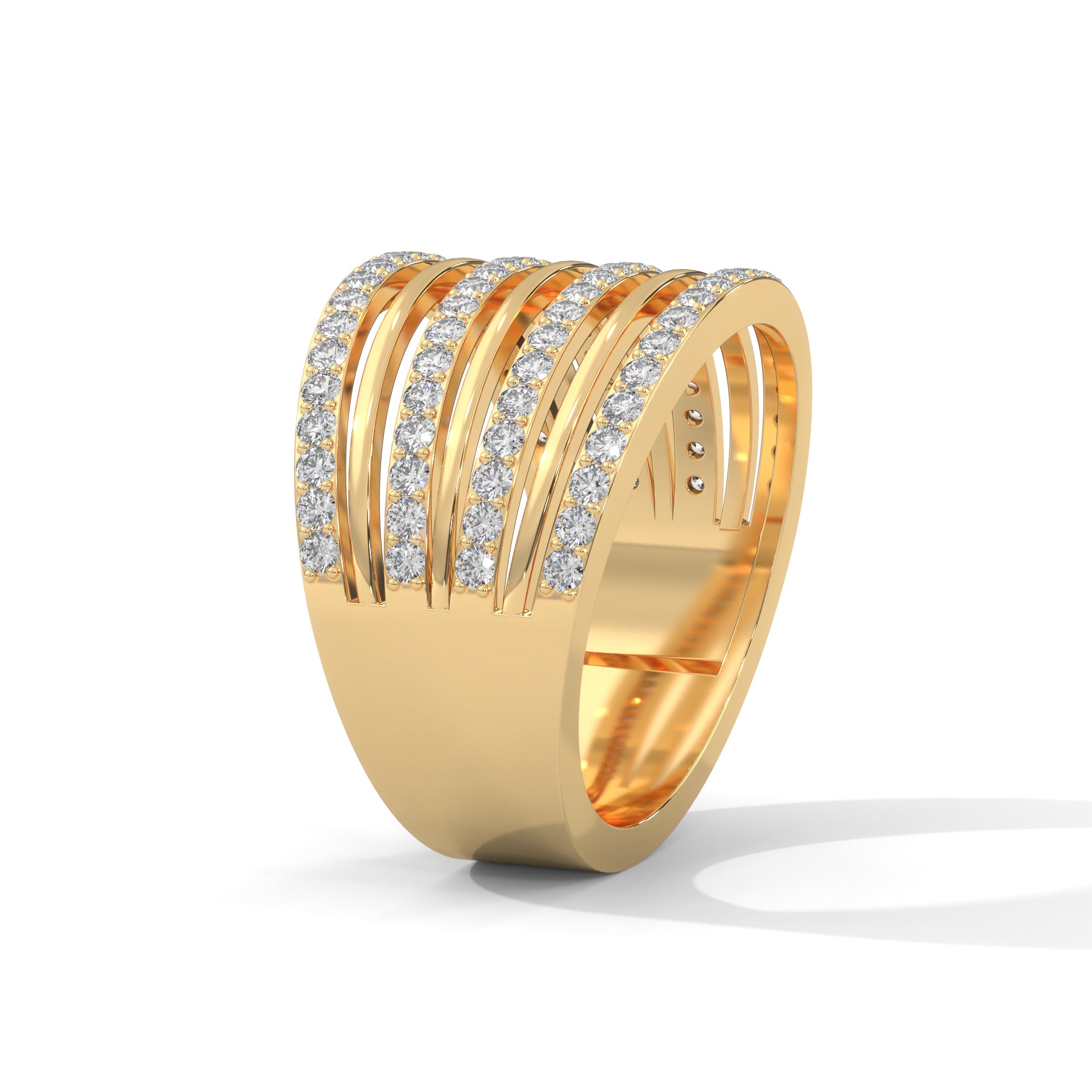 StrataLuxe 0.84 CTW Lab-Grown Diamond Multi-Band Ring | 14K & 18K Gold