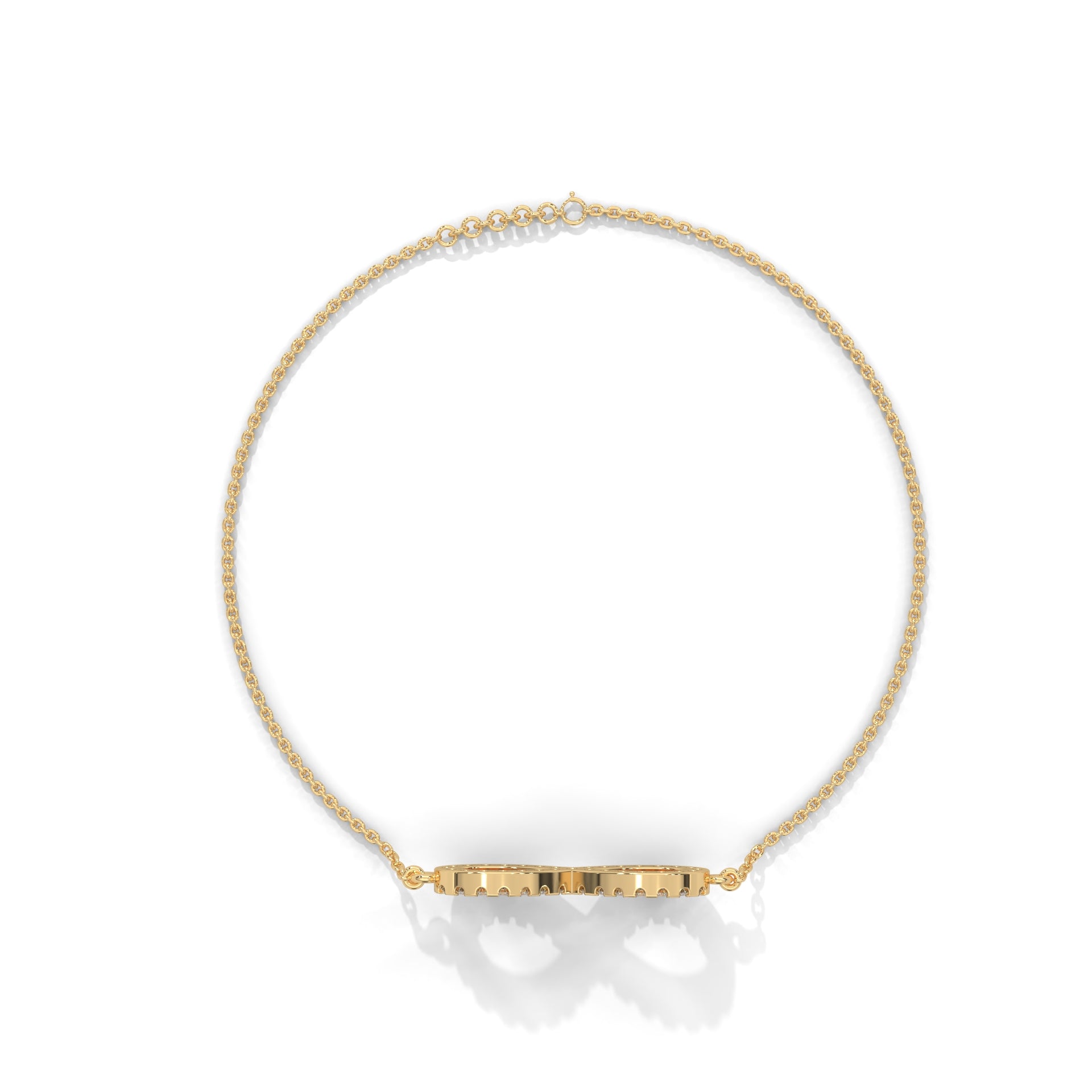 Elegant Round Lab-Grown Diamond Gold Infinity Bracelet | 0.38 CTW