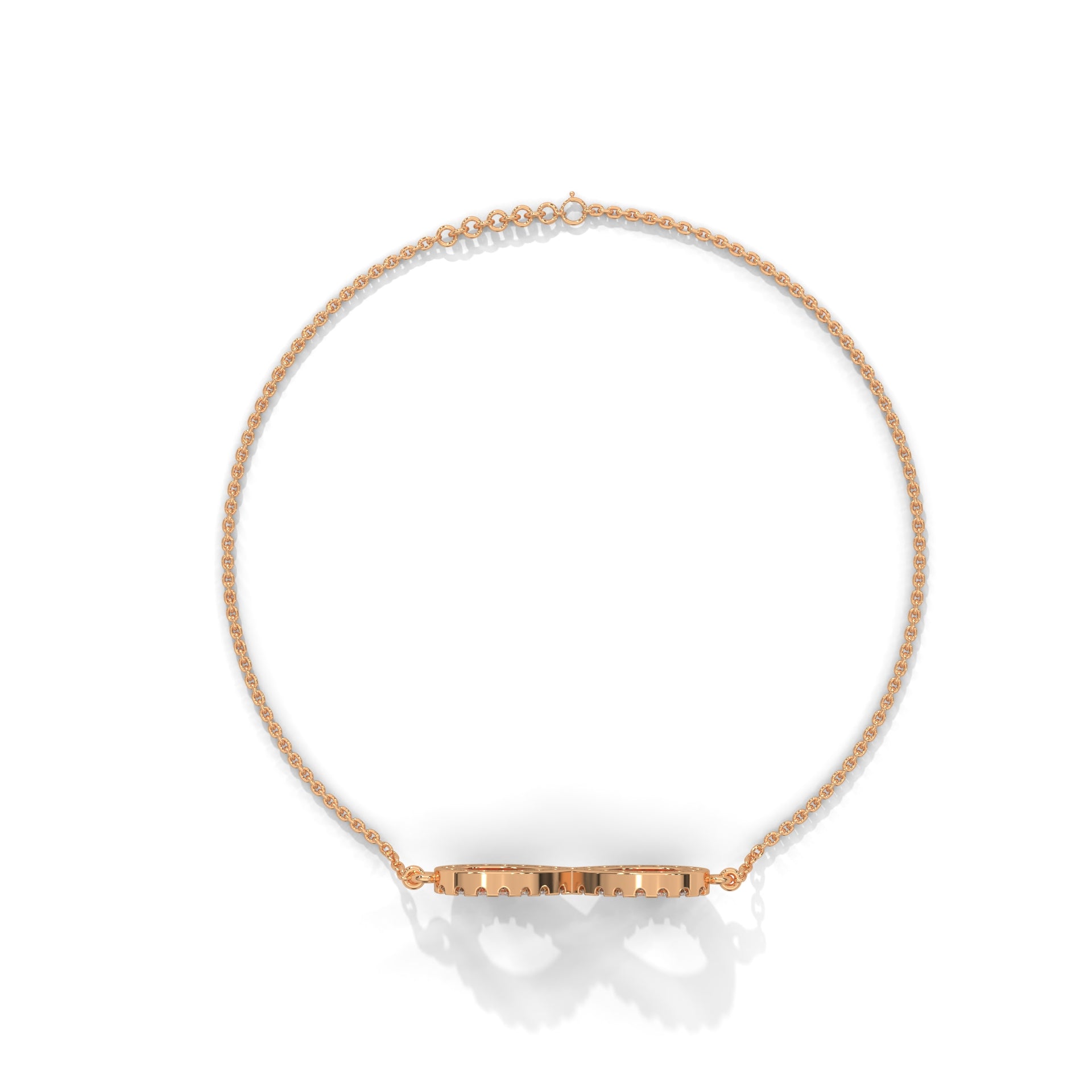 Elegant Round Lab-Grown Diamond Gold Infinity Bracelet | 0.38 CTW