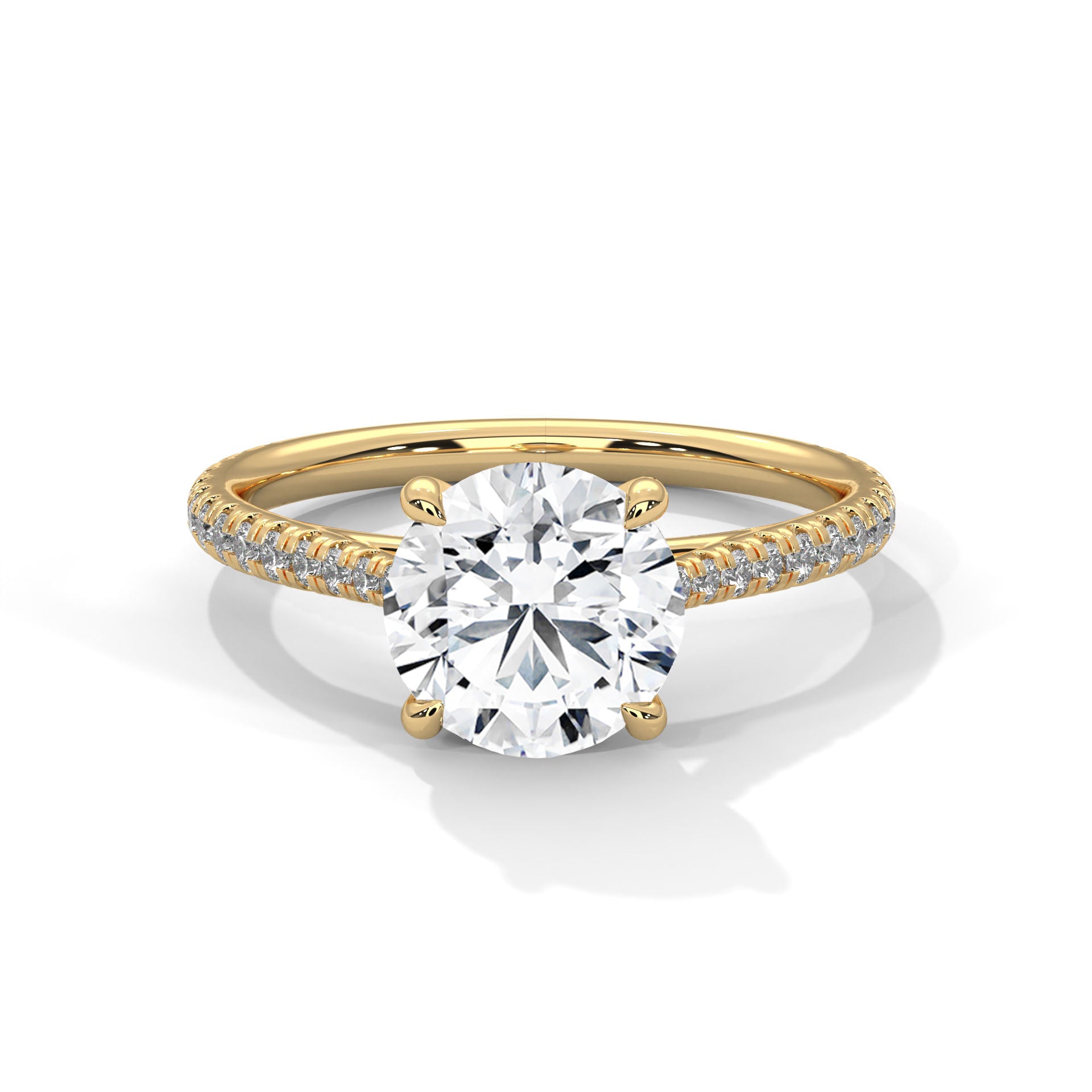 Ethereal Glow 1.5CT Round Lab-Grown Diamond Engagement Ring | 1.77 CTW