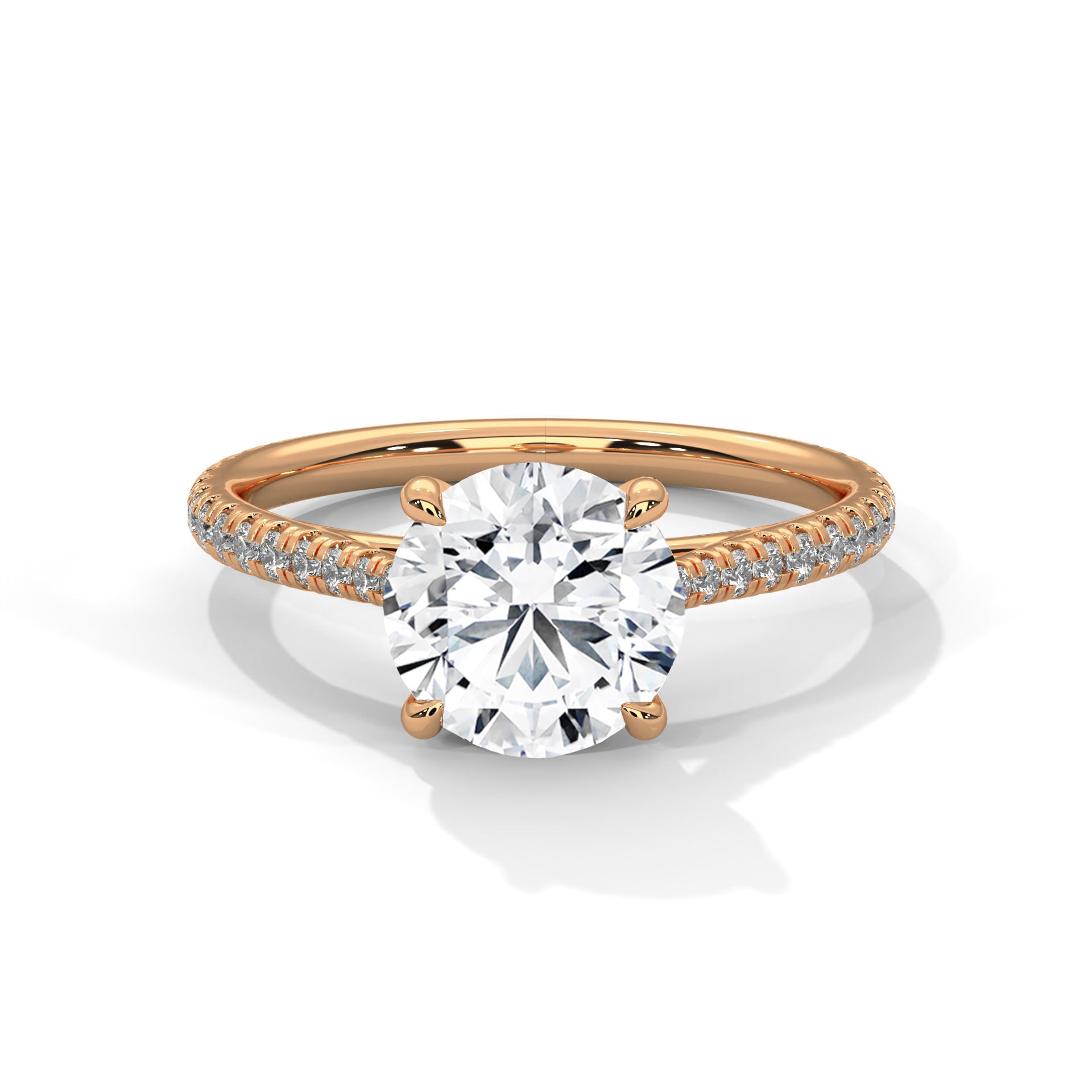 Ethereal Glow 1.5CT Round Lab-Grown Diamond Engagement Ring | 1.77 CTW