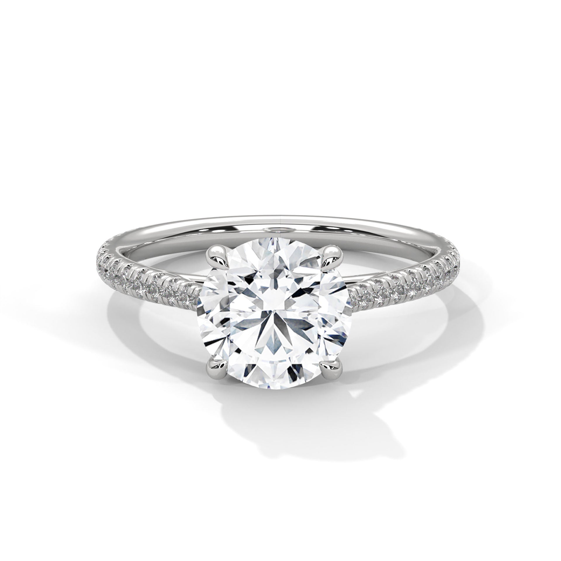 Ethereal Glow 1.5CT Round Lab-Grown Diamond Engagement Ring | 1.77 CTW