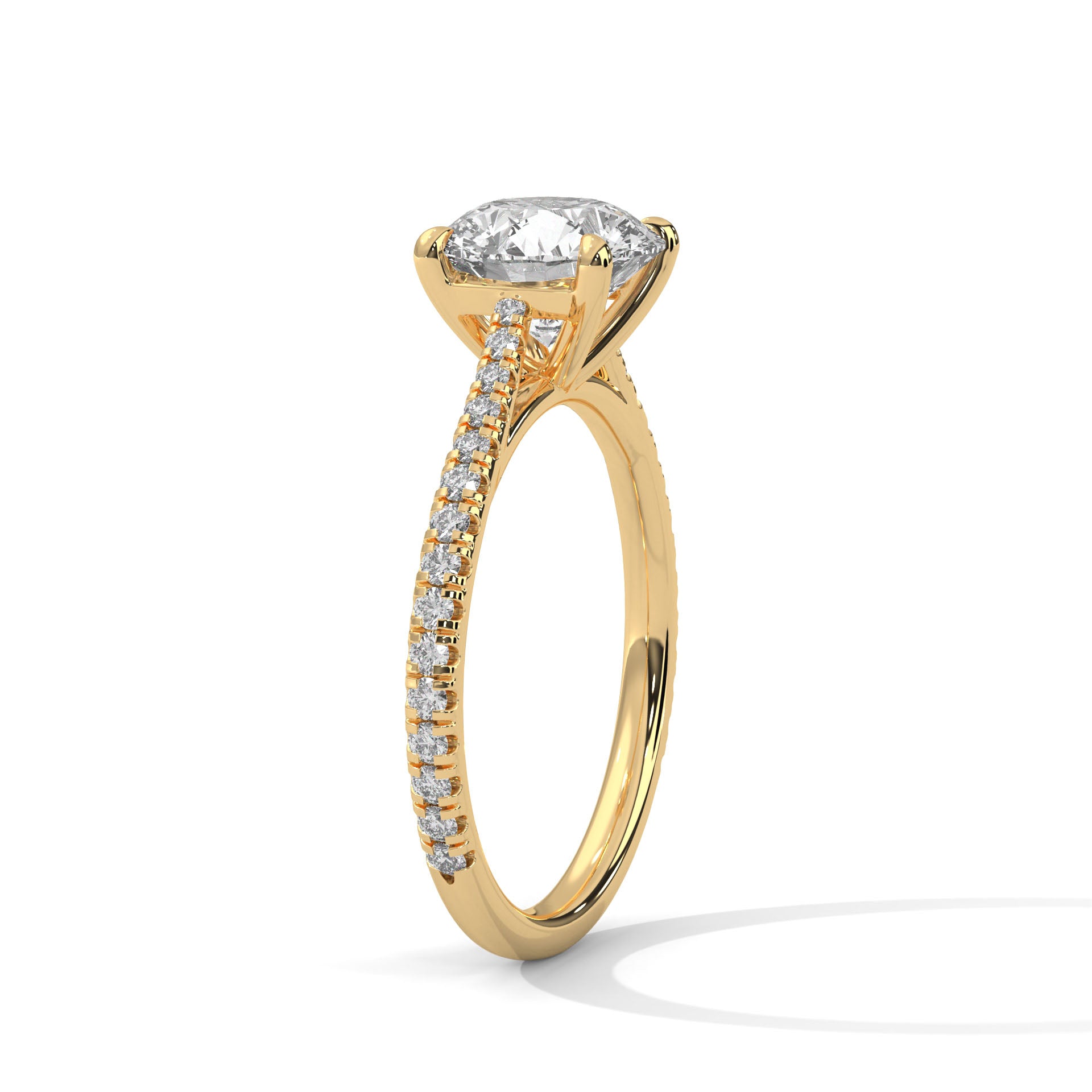 Ethereal Glow 1.5CT Round Lab-Grown Diamond Engagement Ring | 1.77 CTW