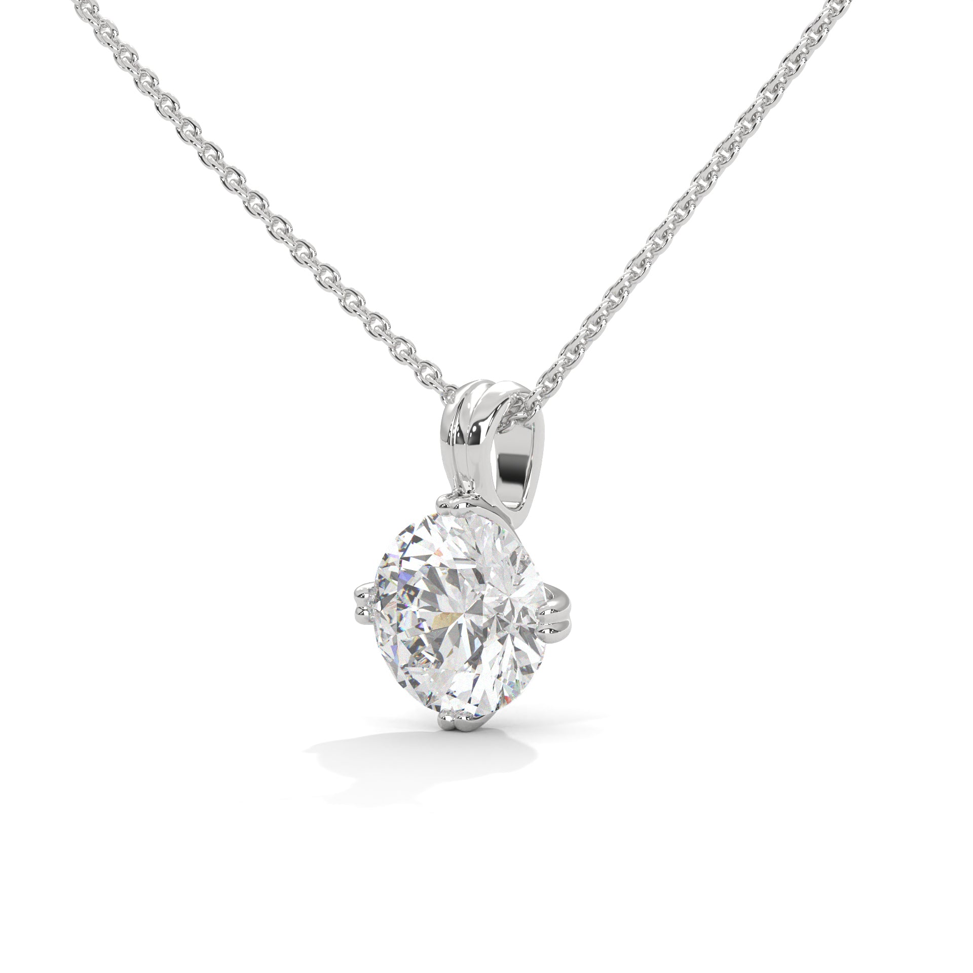 Celestial Spark Round-Cut Diamond 14K Gold Pendant Necklace| 2.00Ct