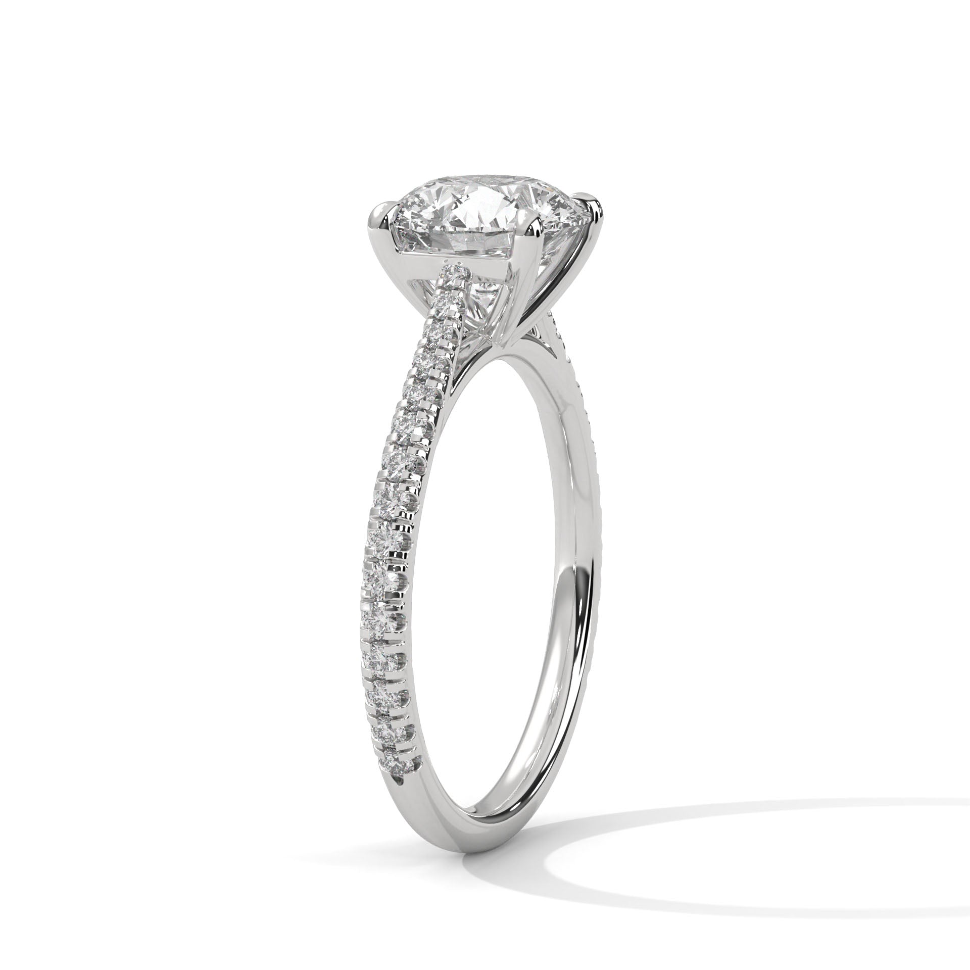 Ethereal Glow 1.5CT Round Lab-Grown Diamond Engagement Ring | 1.77 CTW