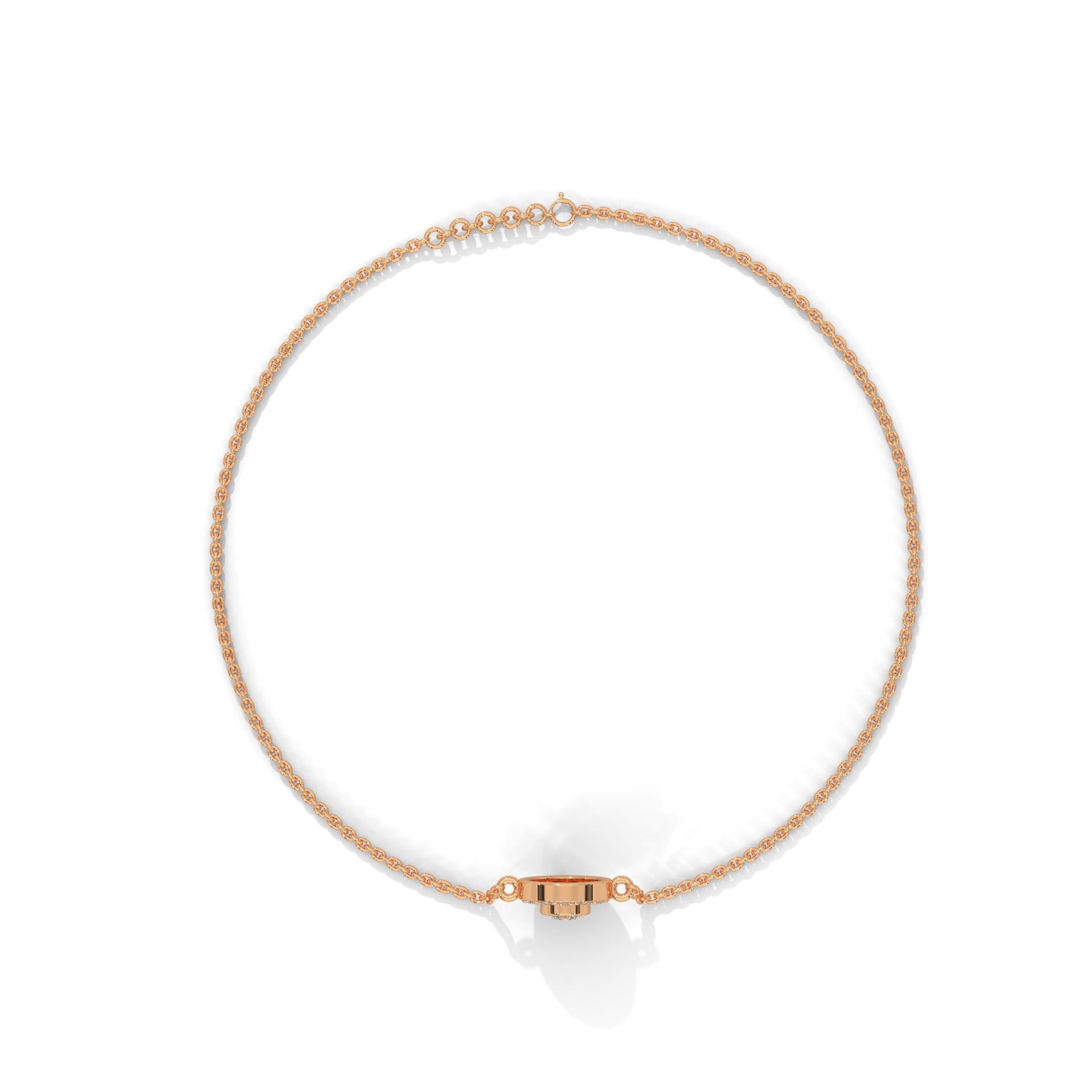 Elegant Round Lab-Grown Diamond Halo Gold Bracelet | 0.25 CTW