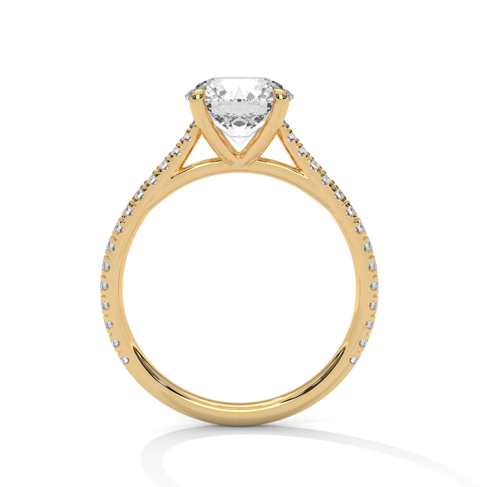 Ethereal Glow 1.5CT Round Lab-Grown Diamond Engagement Ring | 1.77 CTW