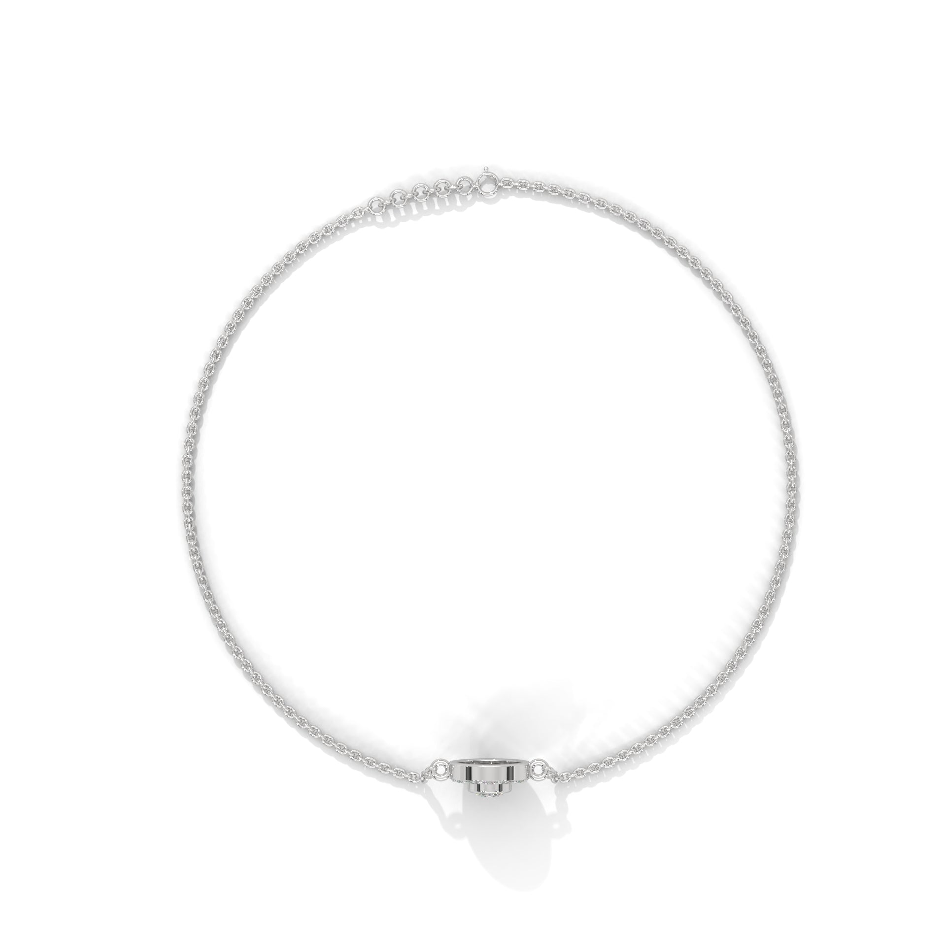 Elegant Round Lab-Grown Diamond Halo Gold Bracelet | 0.25 CTW