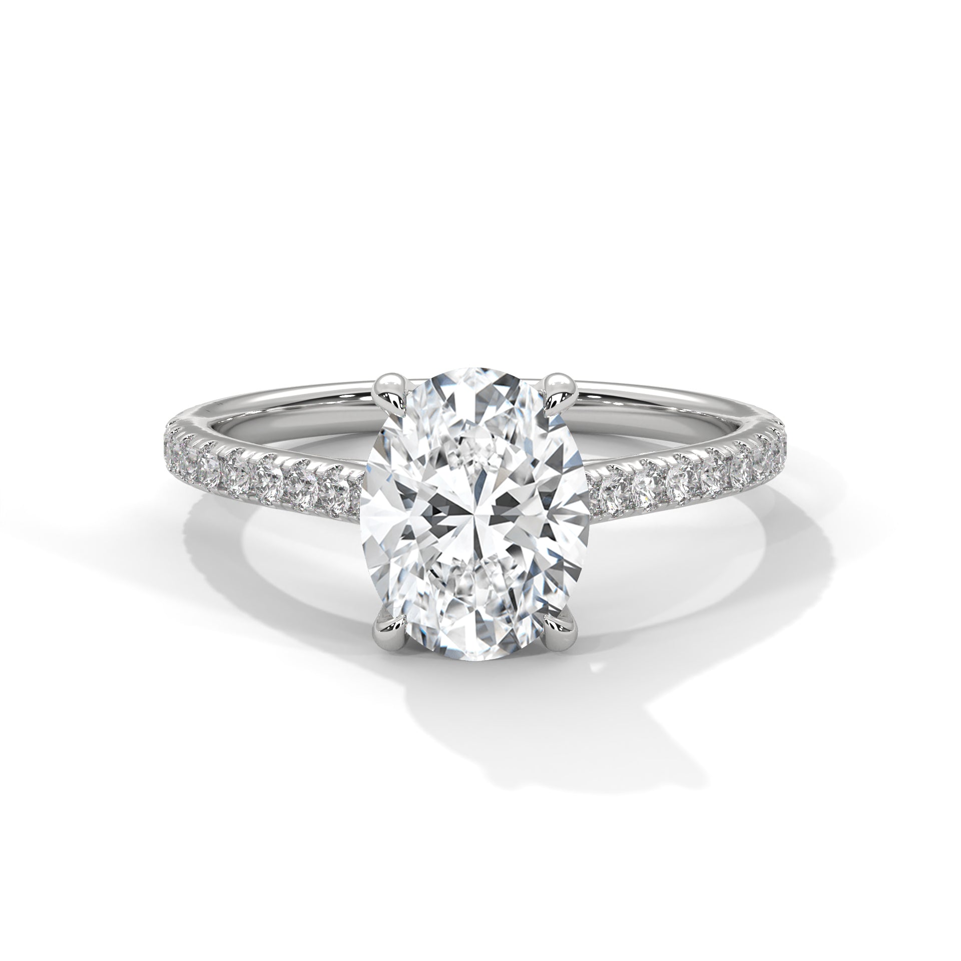 Brilliant Grace 1.5 CT Cushion-Cut Lab Grown Diamond Pave Ring | 1.90 CTW