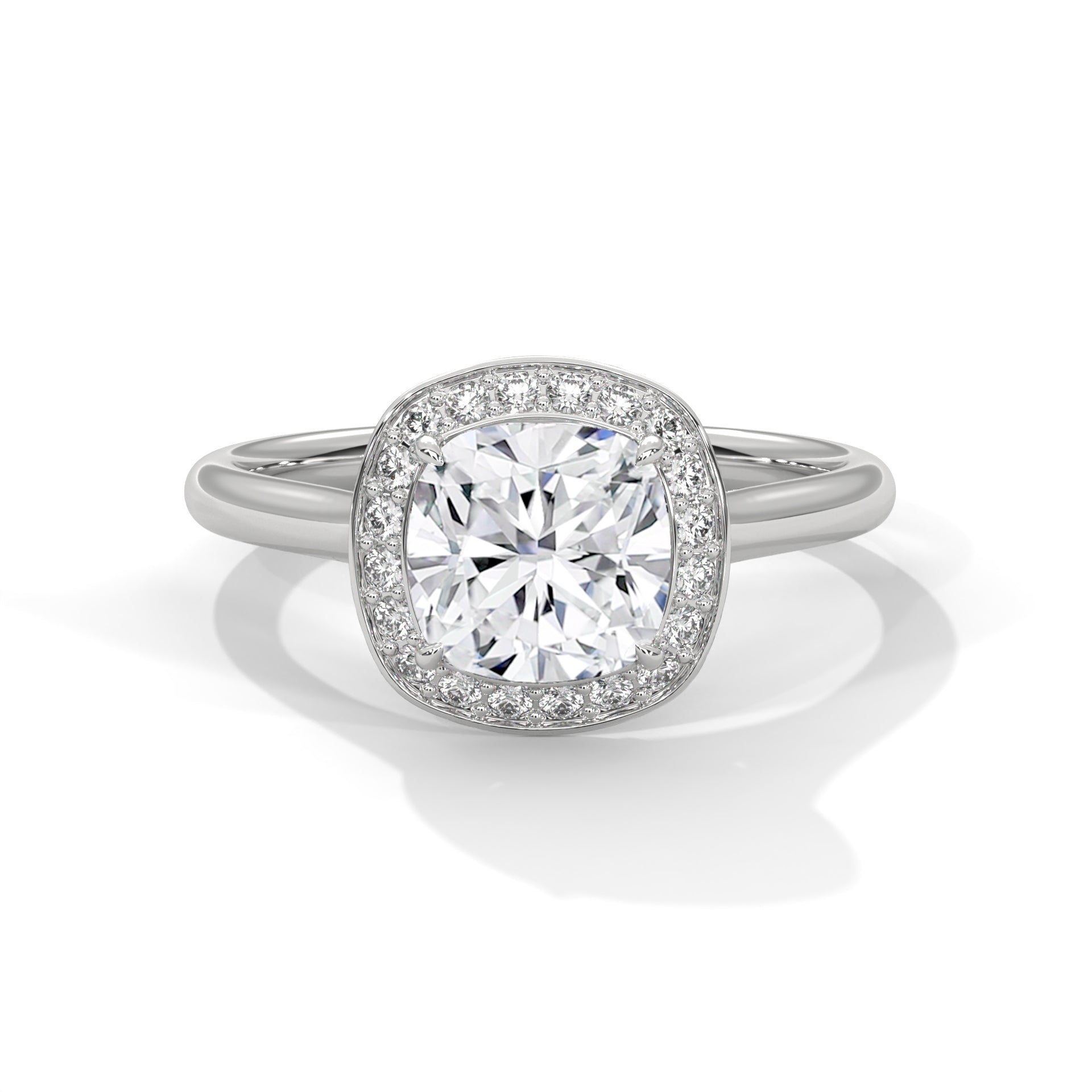 Regal Halo 3CT Cushion Lab-Grown Diamond Engagement Ring | 3.16 CTW