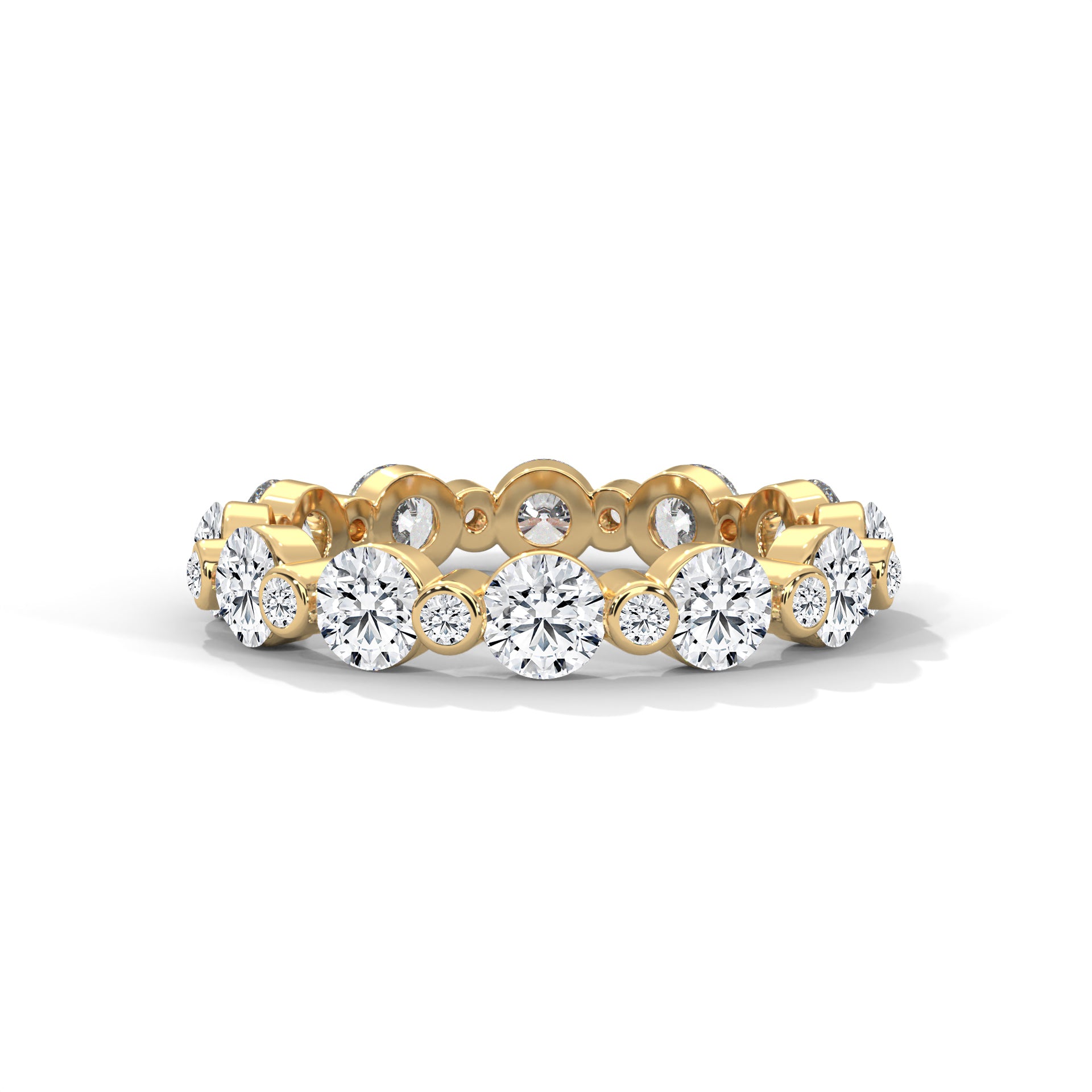 Celestial Radiance Round Diamond Full-Eternity Gold Band | 1.82 CTW