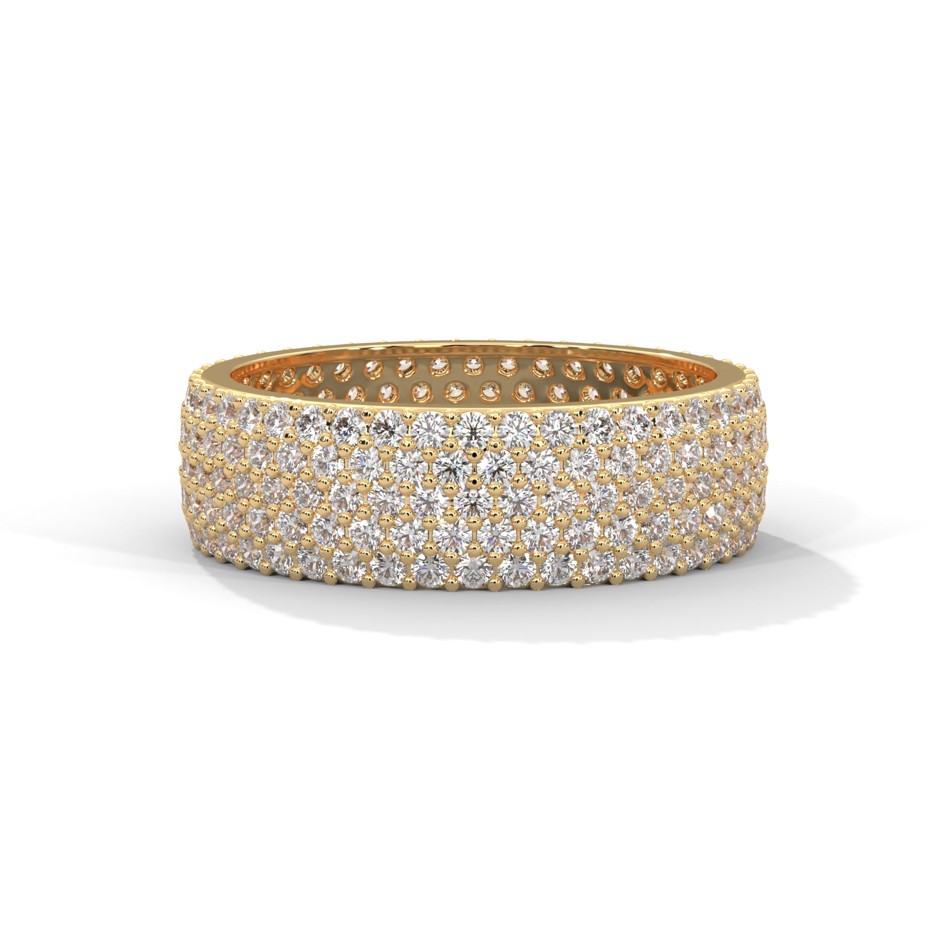 Unparalleled Elegance: Full Diamond Eternity Gold Band | 2.20 CTW