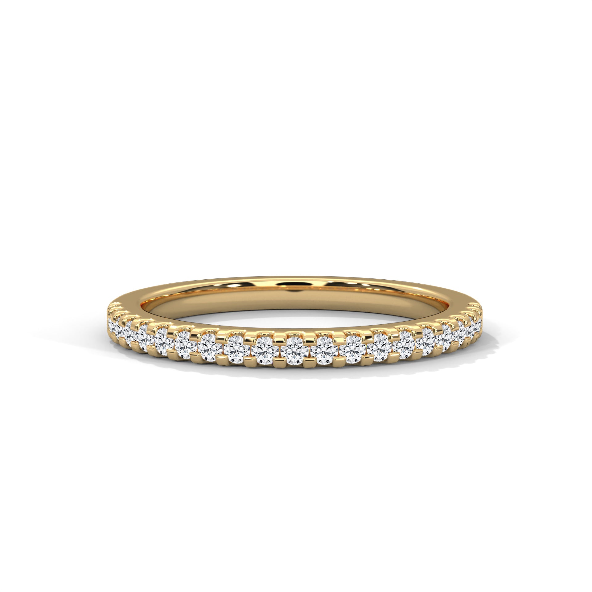 Eternal Sparkle: Gold Round Diamond Half-Eternity Band | 0.26 CTW