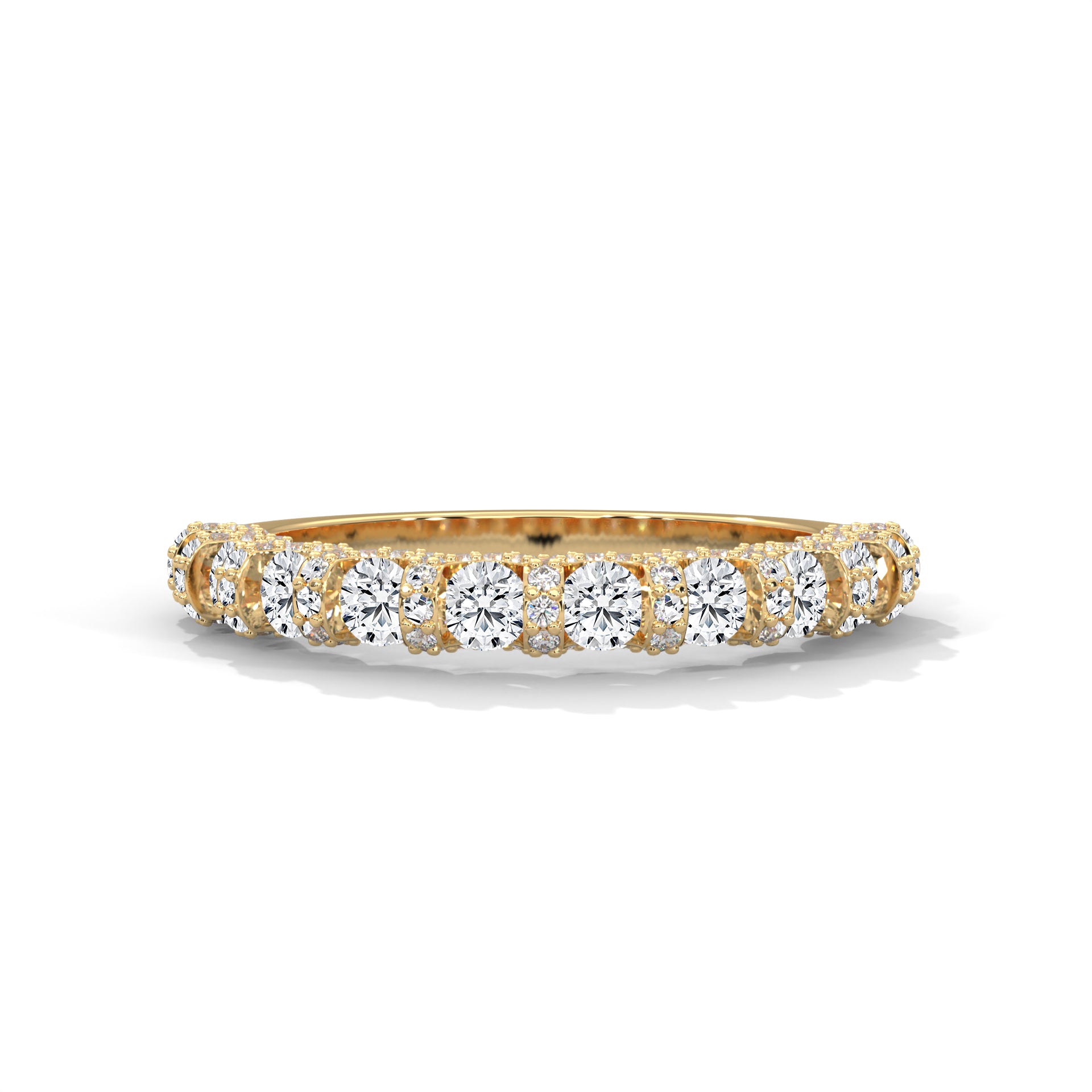 14K & 18K Gold Round Diamond Full-Eternity Band Ring | 1.27 CTW