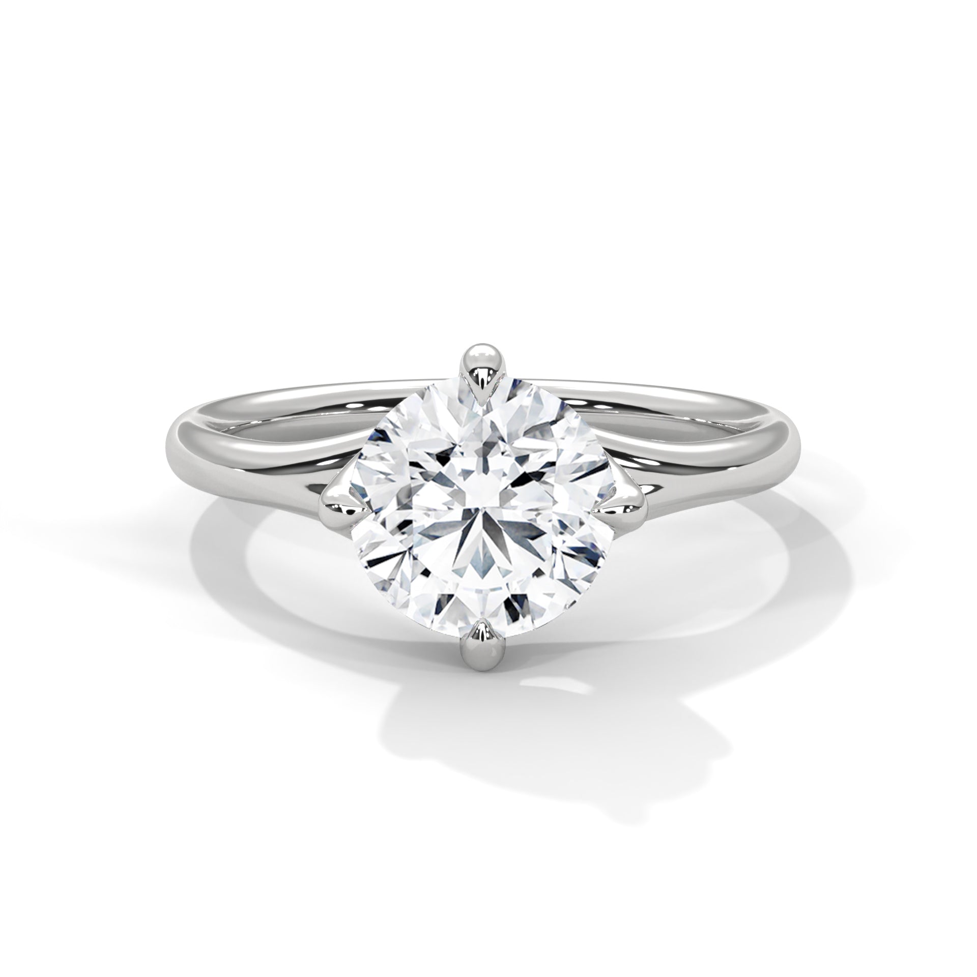Ethereal Grace 1.5 CT Round-Cut Lab Grown Diamond Solitaire Ring| E-VS1