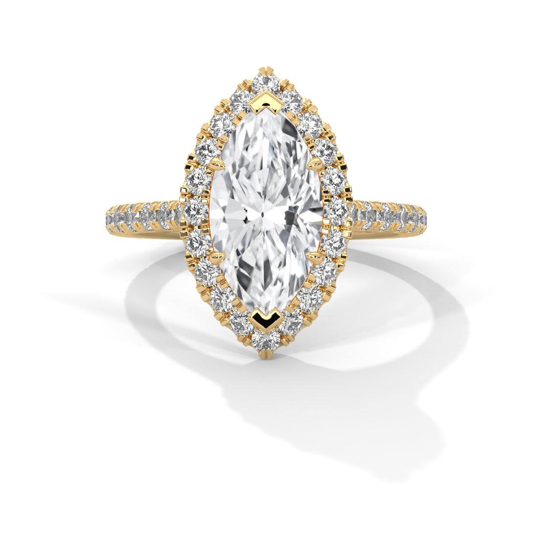 Majestic Halo 3 CT Marquise-Cut Lab Grown Diamond Ring | 3.72 CTW
