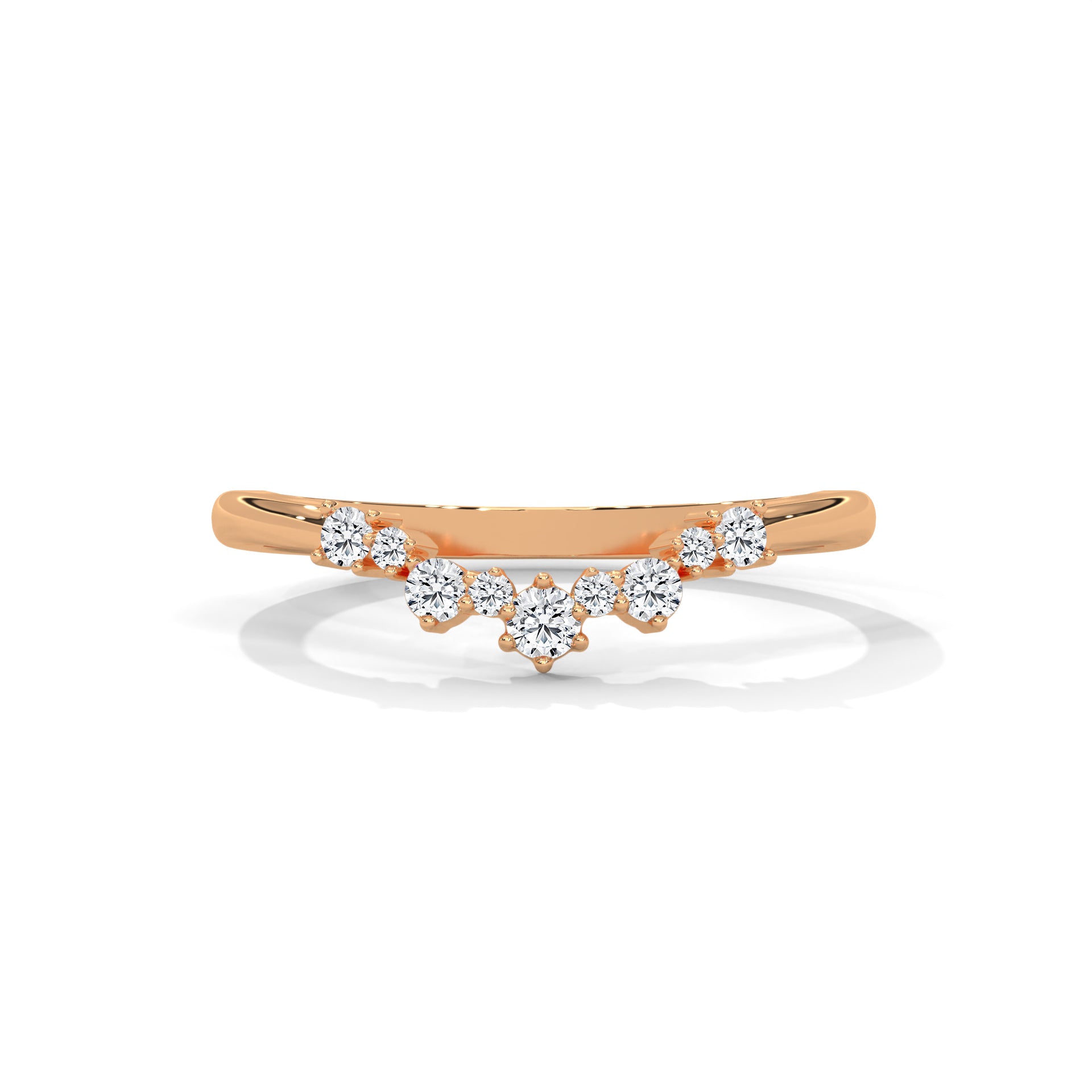 Elegant Round Lab-Grown Diamond Gold Wedding Band | 0.15 CTW