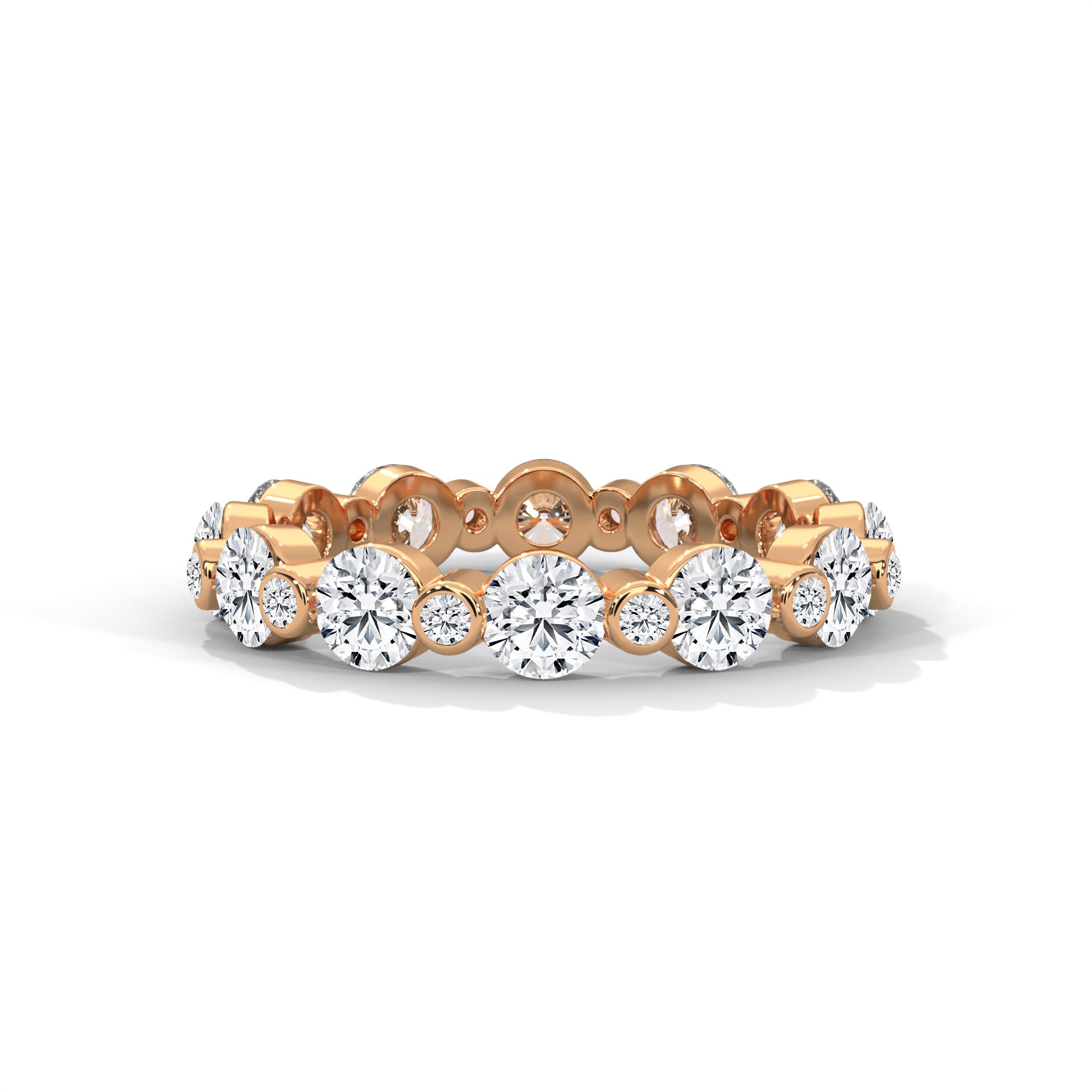 Celestial Radiance Round Diamond Full-Eternity Gold Band | 1.82 CTW