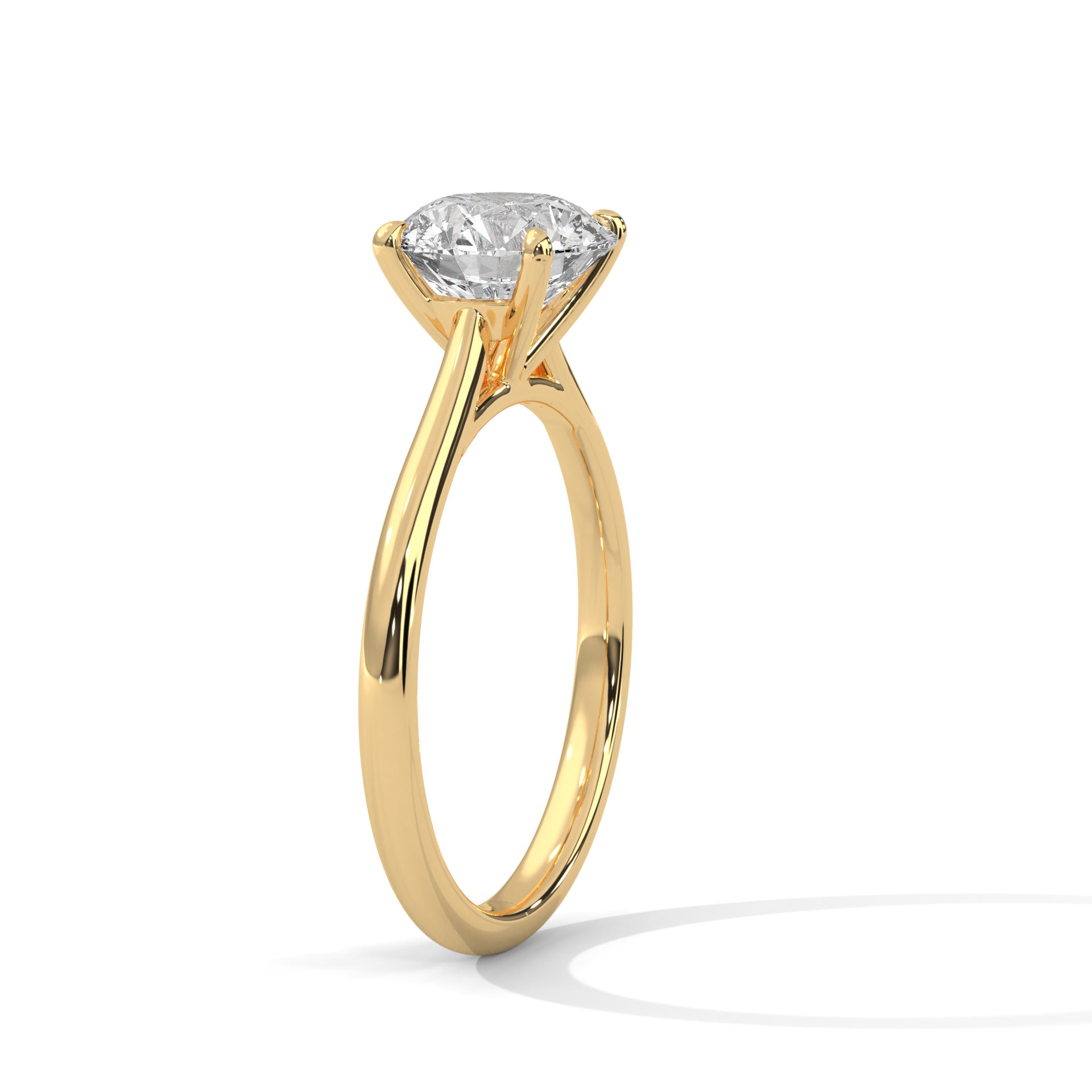 Eminent 2 CT Round Diamond Solitaire Engagement Ring | 14K & 18K Gold